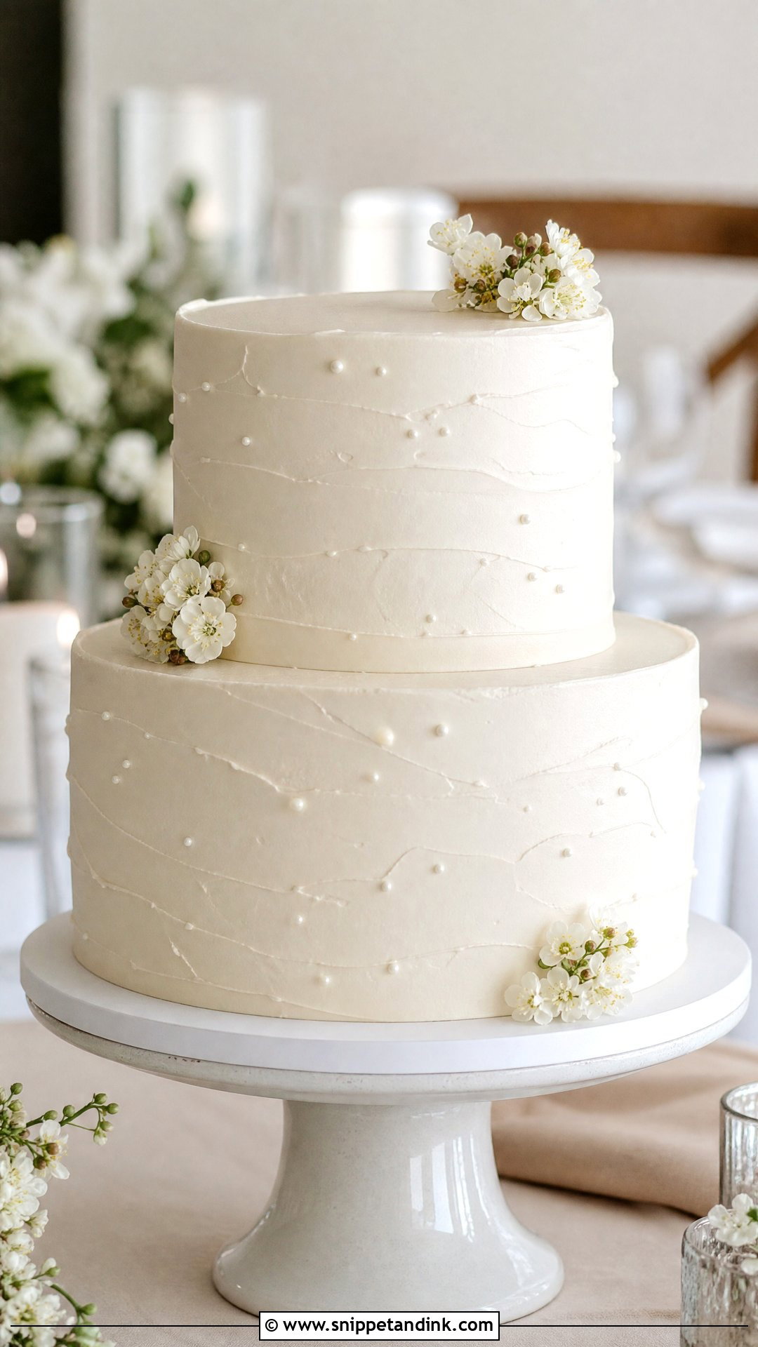 2 Tier Buttercream Wedding Cake - Snippet and Ink - 20 Simple Classy 2 Tier Wedding Cake Ideas