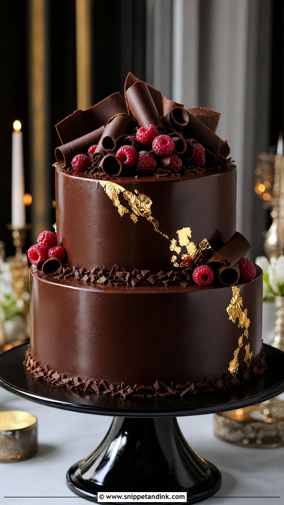 2 Tier Chocolate Wedding Cake - Snippet and Ink - 25 2 Tier Wedding Cake Ideas