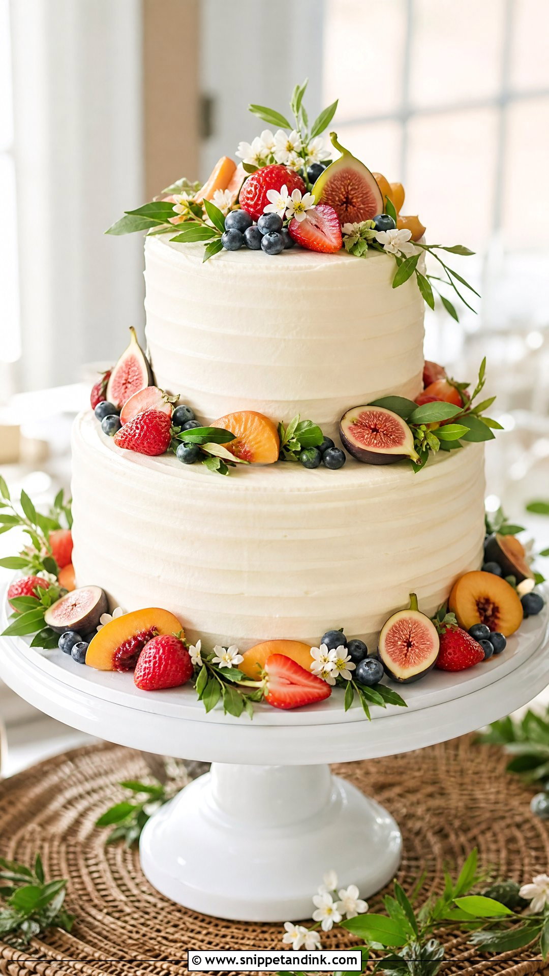 2 Tier Fruit Wedding Cake - Snippet and Ink - 30 2 Tier Cake Ideas for Wedding