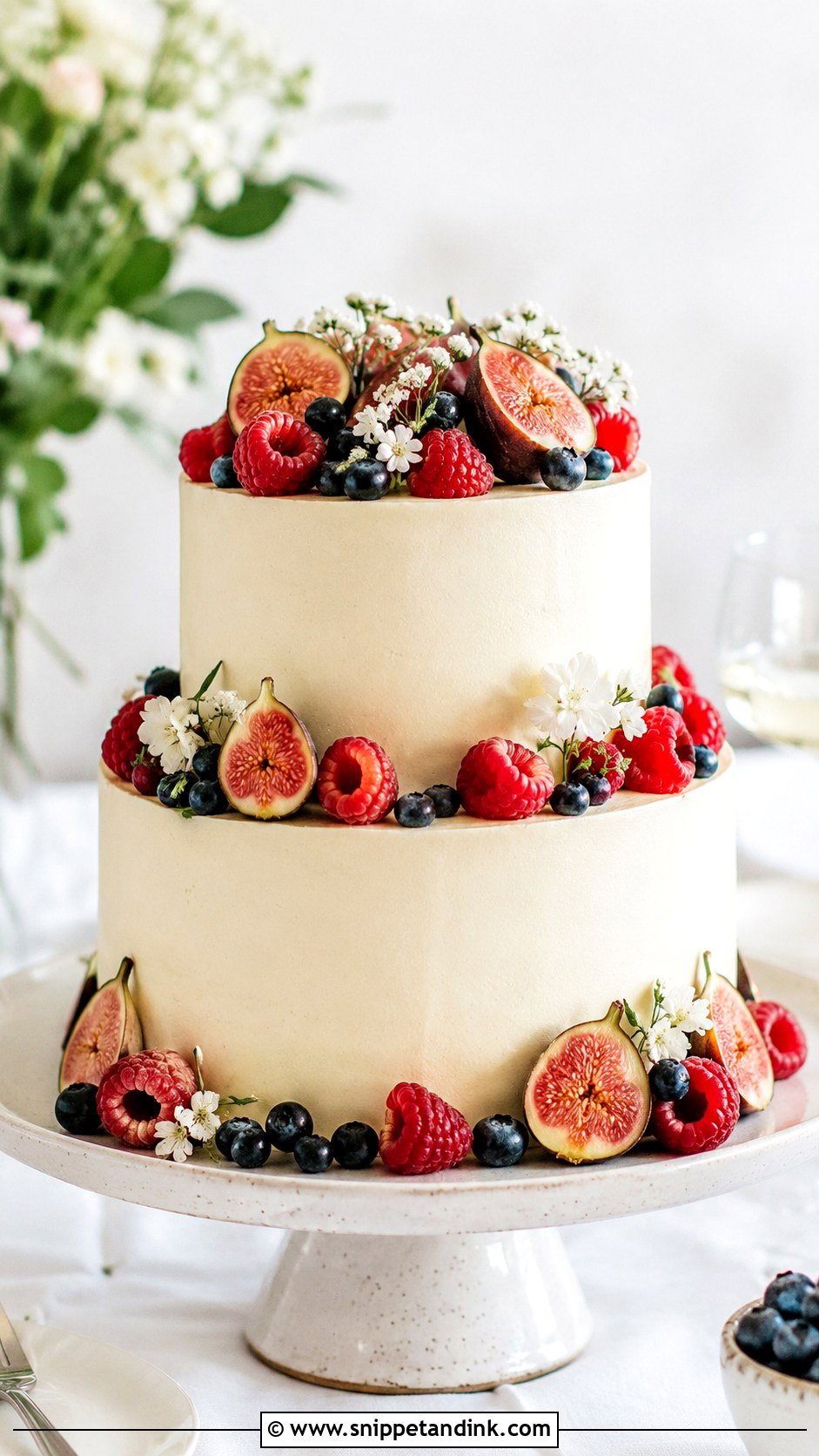 2 Tier Fruit Wedding Cake - Snippet and Ink - 30 2 Tier Minimalist Wedding Cake Ideas