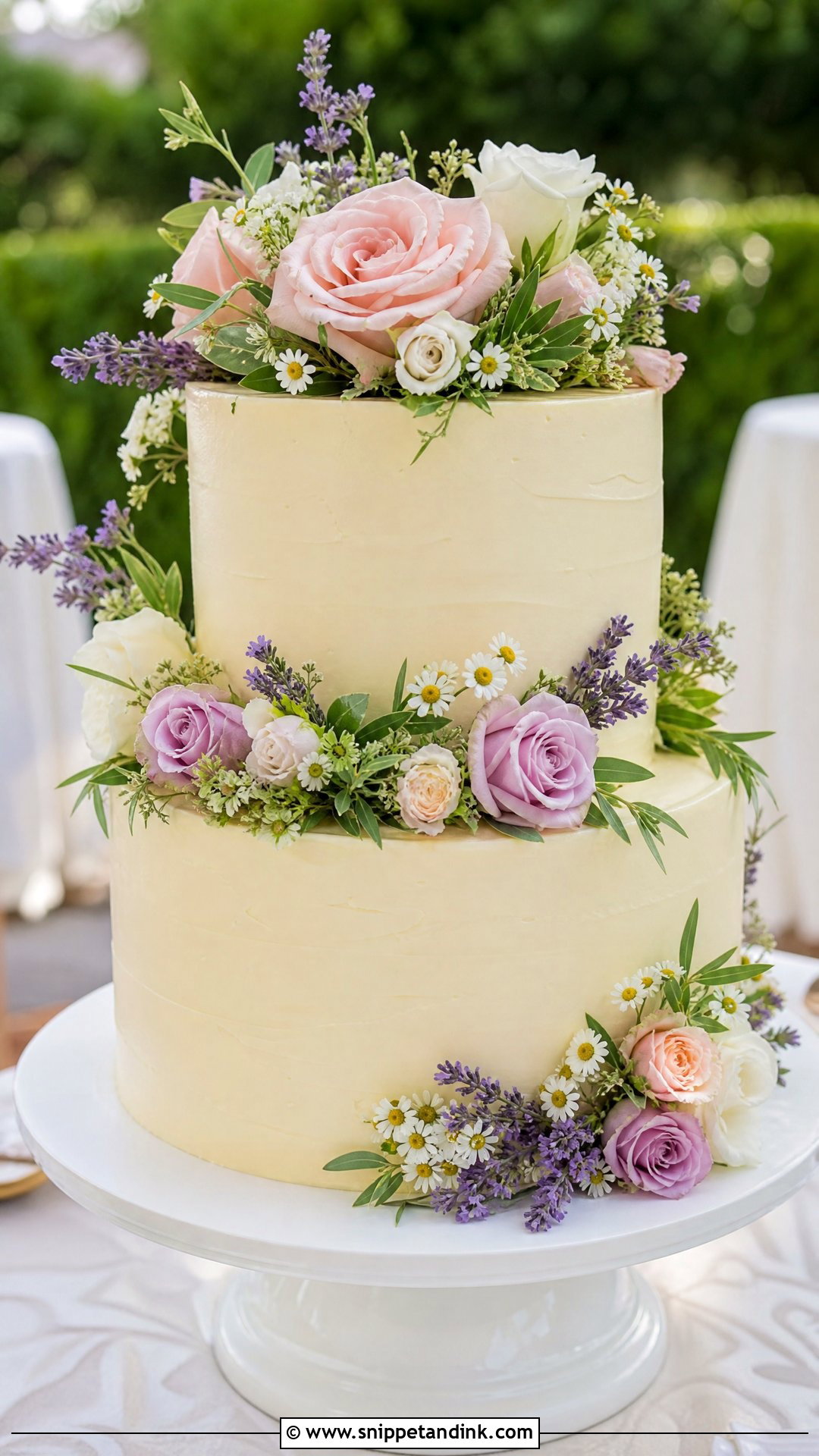 2 Tier Garden Wedding Cake - Snippet and Ink - 30 2 Tier Cake Ideas for Wedding