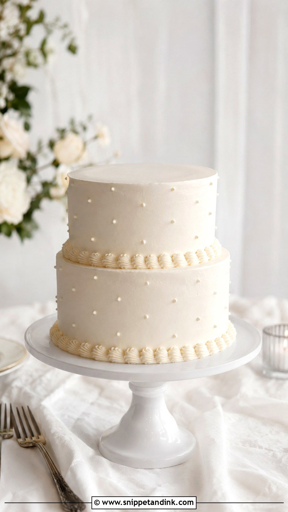 2 Tier Lambeth Minimalist Wedding Cake - Snippet and Ink - 30 2 Tier Minimalist Wedding Cake Ideas