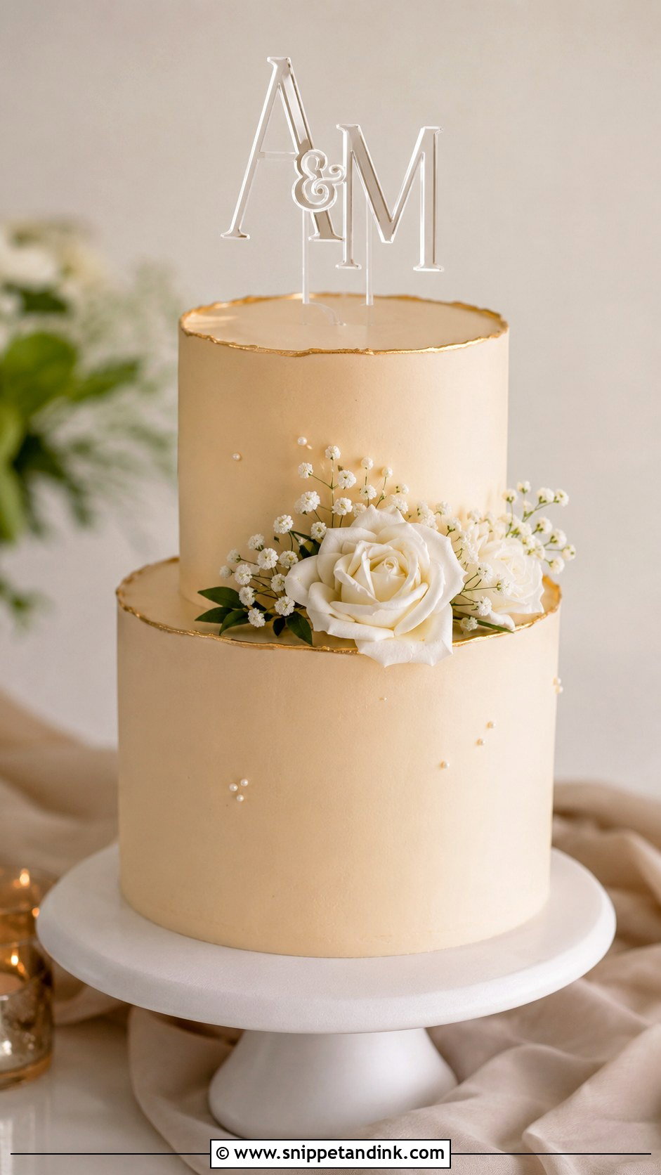 2 Tier Minimalist Anniversary Cake - Snippet and Ink - 20 2 Tier Anniversary Cake Designs