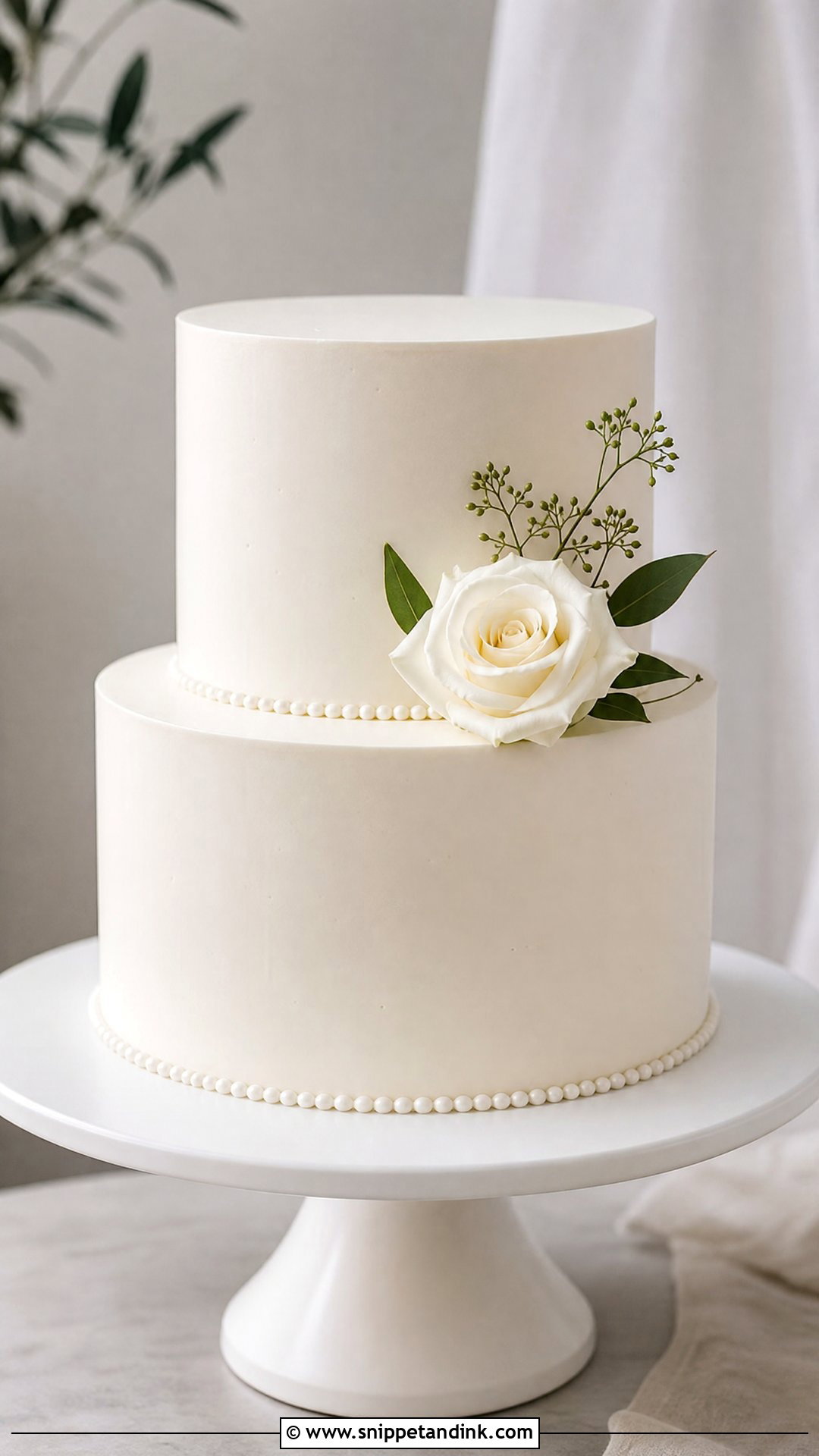 2 Tier Minimalist Wedding Cake - Snippet and Ink - 25 2 Tier Wedding Cake Ideas