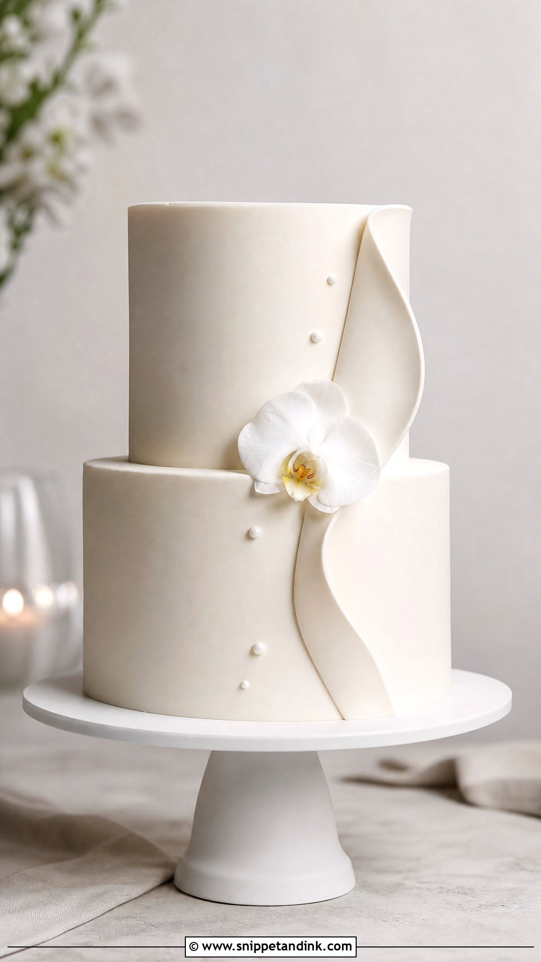 2 Tier Modern Wedding Cake - Snippet and Ink - 30 2 Tier Cake Ideas for Wedding