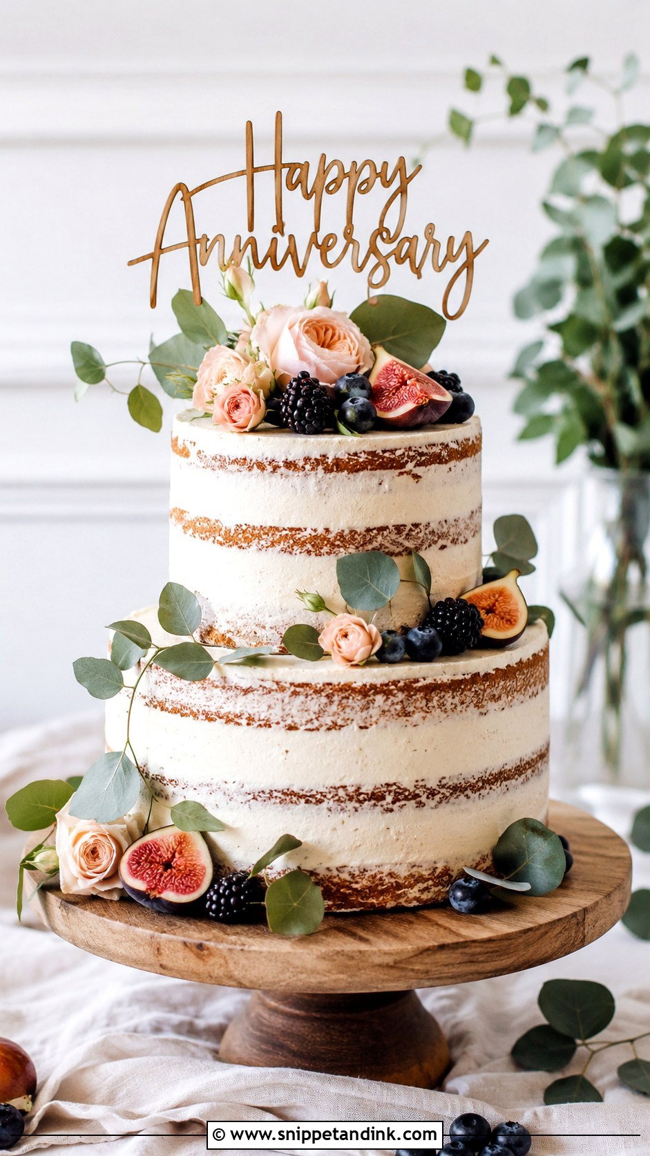 2 Tier Rustic Anniversary Cake - Snippet and Ink - 20 2 Tier Anniversary Cake Designs