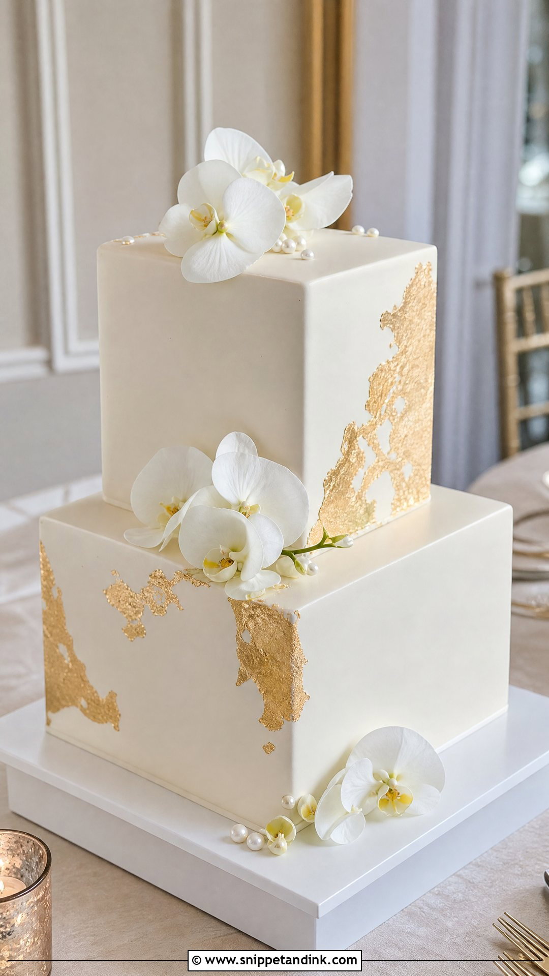 2 Tier Square Wedding Cake - Snippet and Ink - 25 2 Tier Wedding Cake Ideas