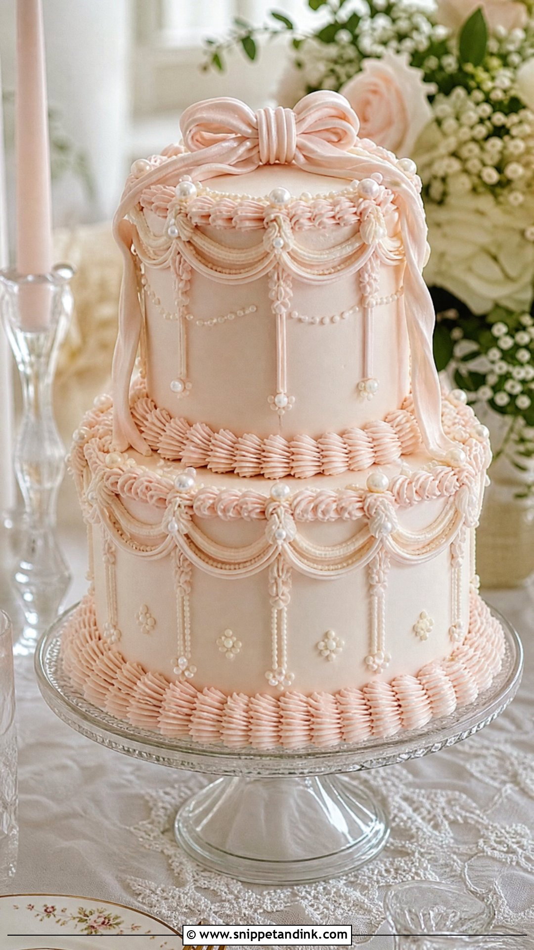 2 Tier Vintage Wedding Cake - Snippet and Ink - 25 2 Tier Wedding Cake Ideas