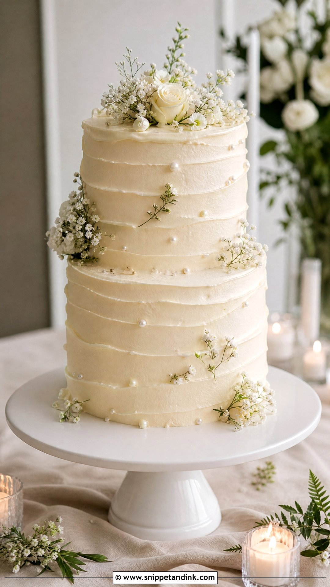 2 Tier Wedding Cake With Buttercream Texture - Snippet and Ink - 30 2 Tier Cake Designs for Wedding