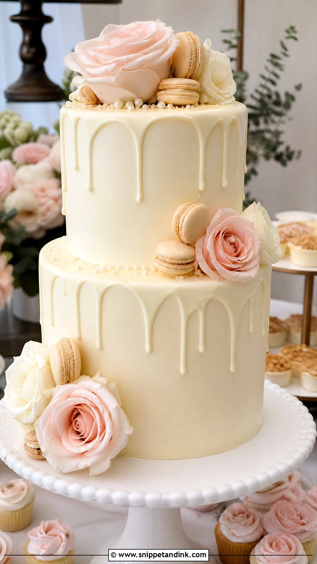 2 Tier Wedding Cake With Drip - Snippet and Ink - 20 Simple Elegant 2 Tier Wedding Cakes