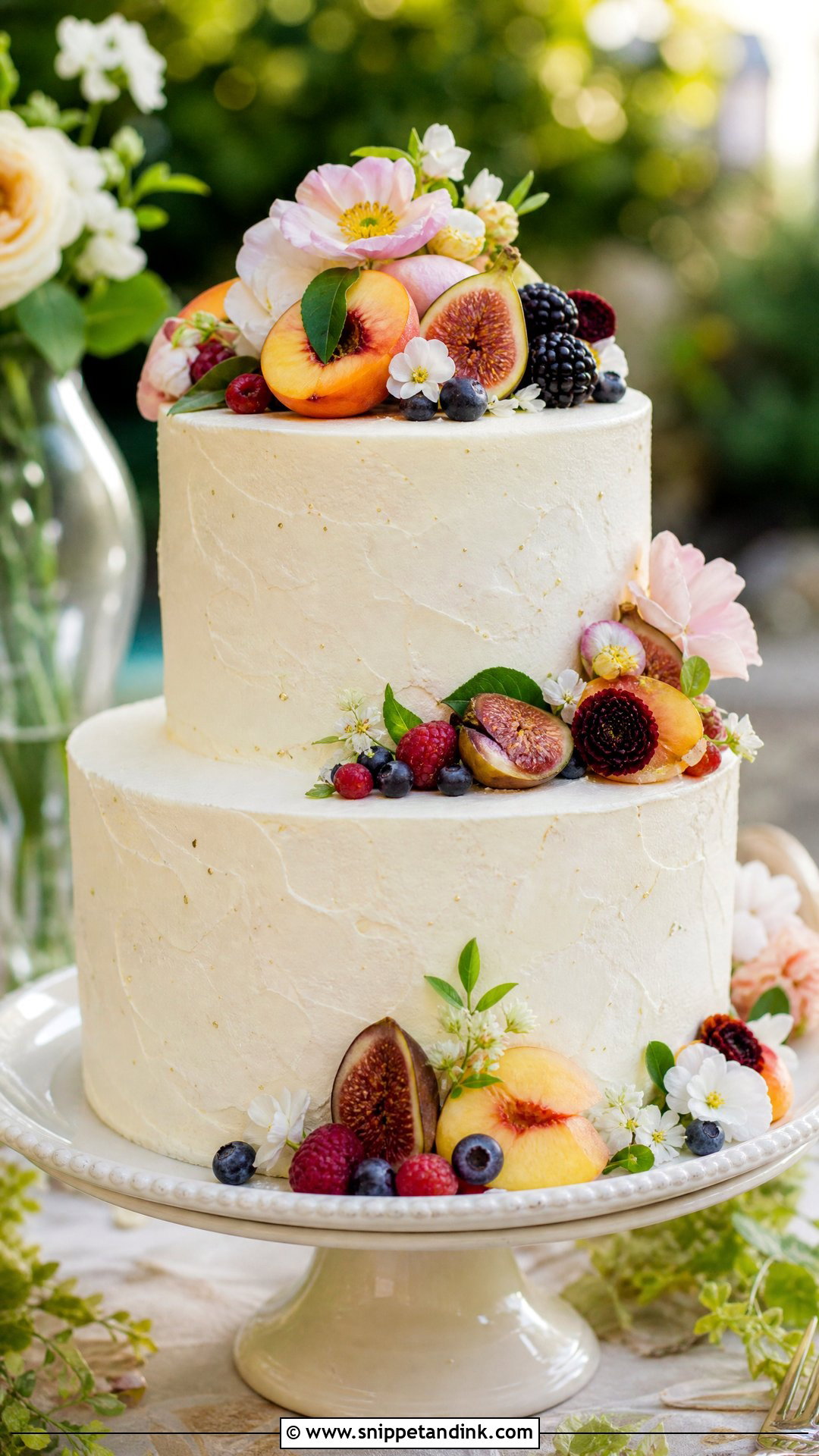2 Tier Wedding Cake With Fruit - Snippet and Ink - 25 2 Tier Wedding Cake Ideas