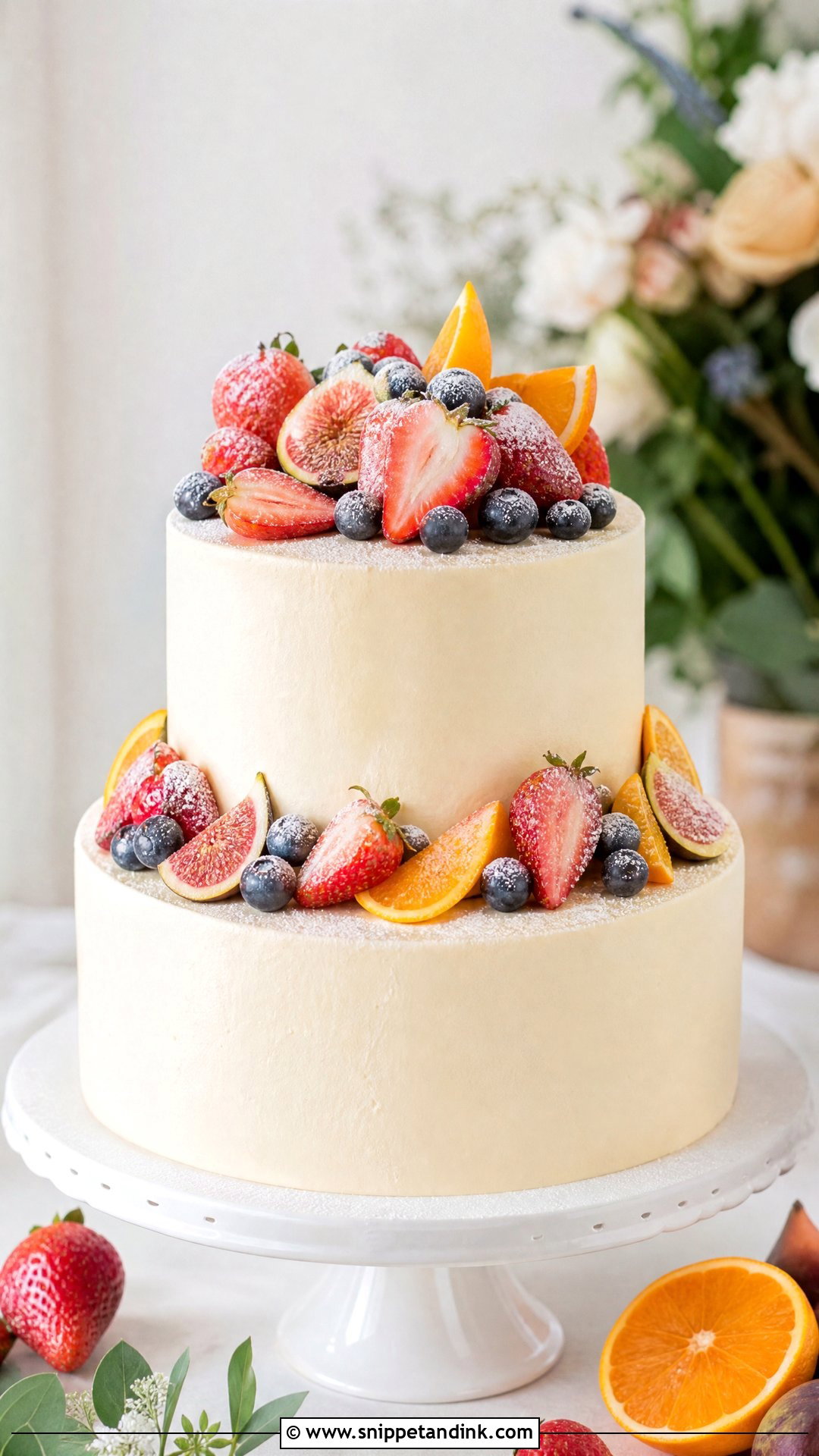 2 Tier Wedding Cake With Fruit - Snippet and Ink - 30 2 Tier Cake Designs for Wedding