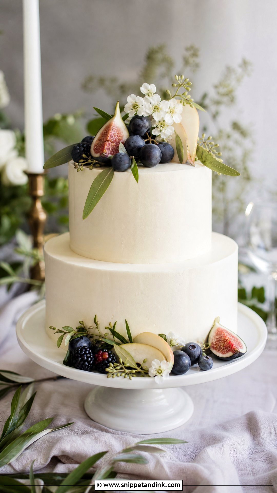 2 Tier Wedding Cake With Fruit - Snippet and Ink - 20 Simple Elegant 2 Tier Wedding Cakes