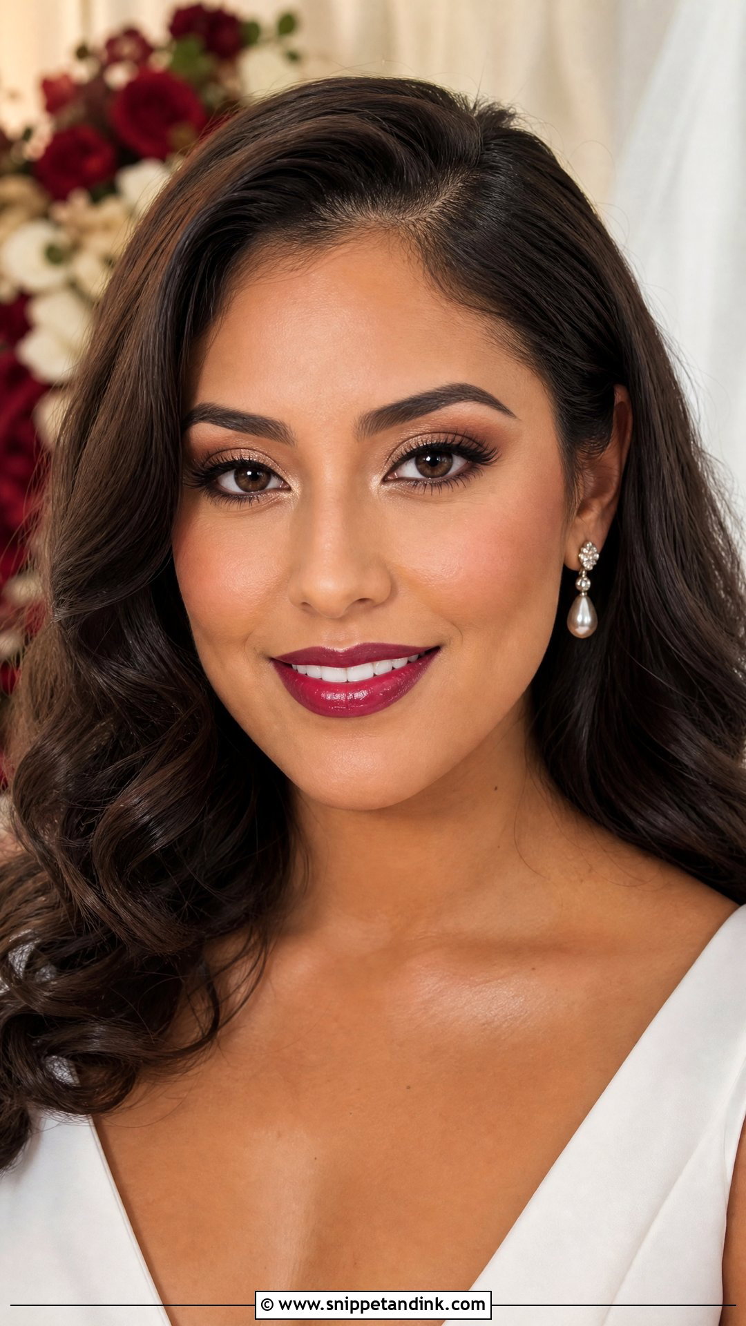 2024 Berry Lip Wedding Makeup - Snippet and Ink - 20 2024 Wedding Makeup Ideas