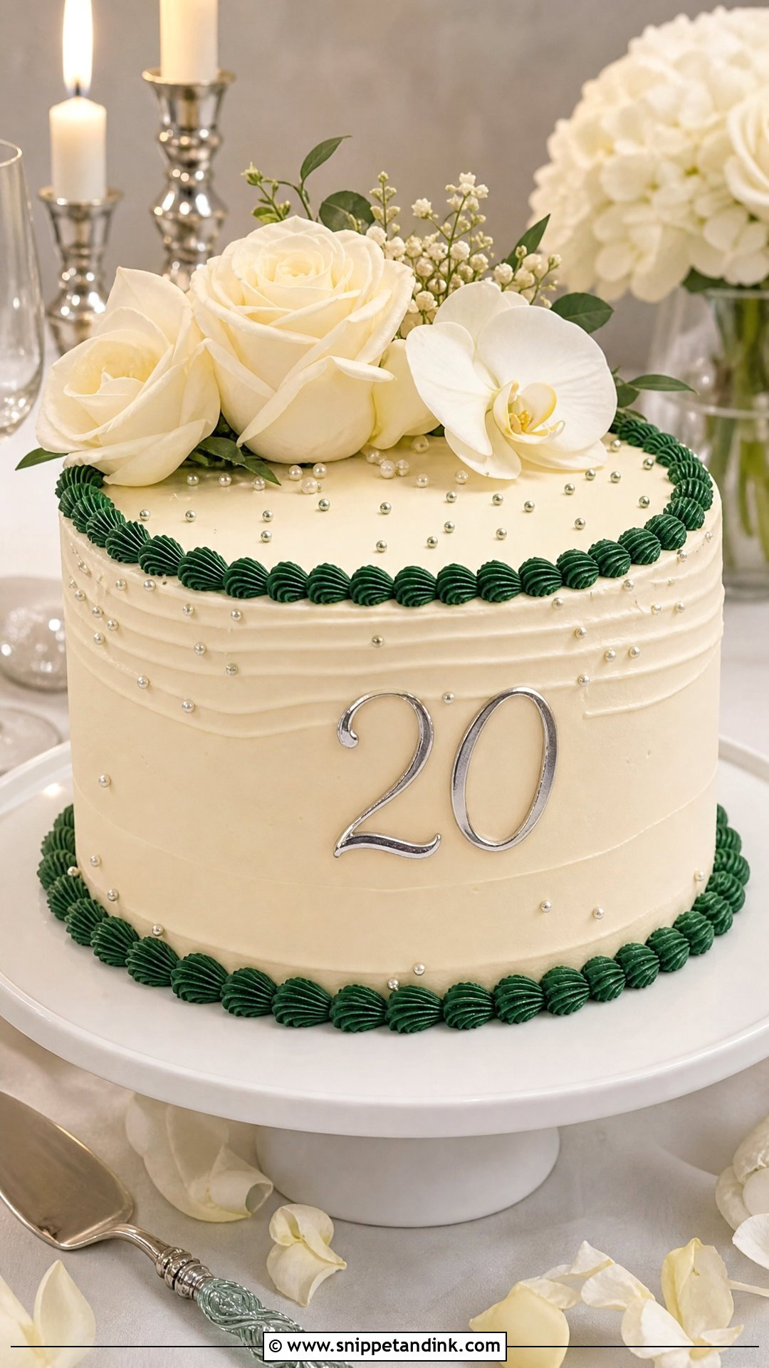 20th Anniversary Buttercream Cake - Snippet and Ink - 25 20th Anniversary Cake Ideas