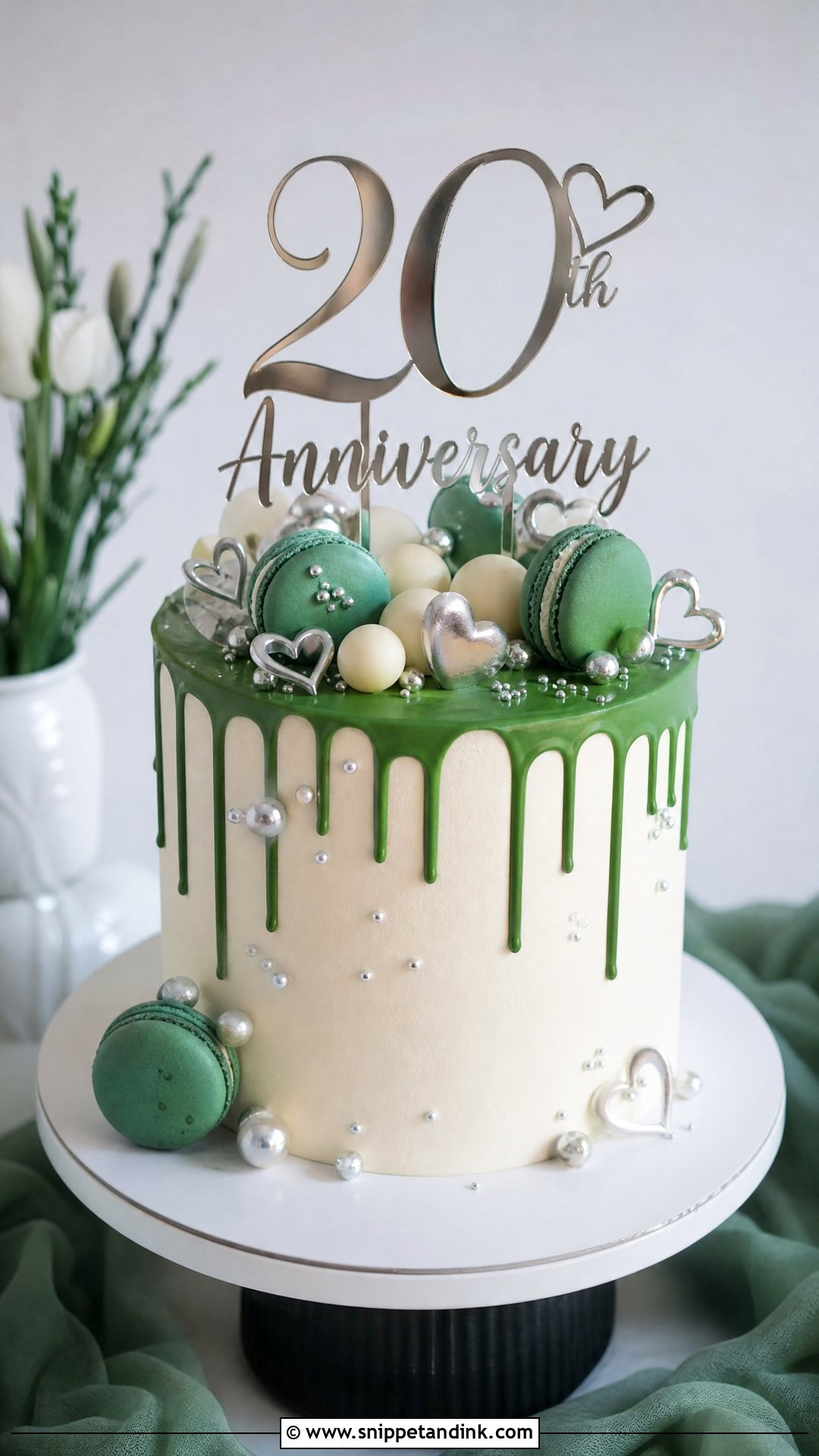 20th Anniversary Drip Cake - Snippet and Ink - 25 20th Anniversary Cake Ideas