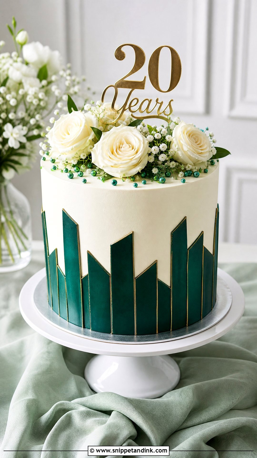 20th Anniversary Emerald Cake - Snippet and Ink - 25 20th Anniversary Cake Ideas