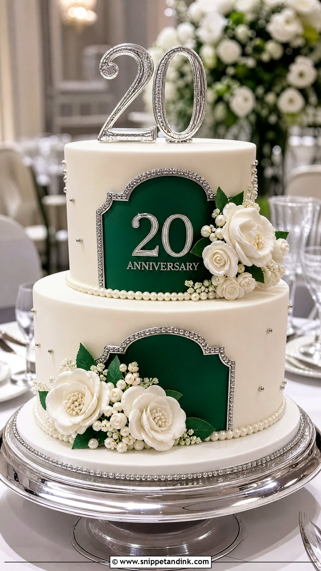 20th Anniversary Fondant Cake - Snippet and Ink - 25 20th Anniversary Cake Ideas