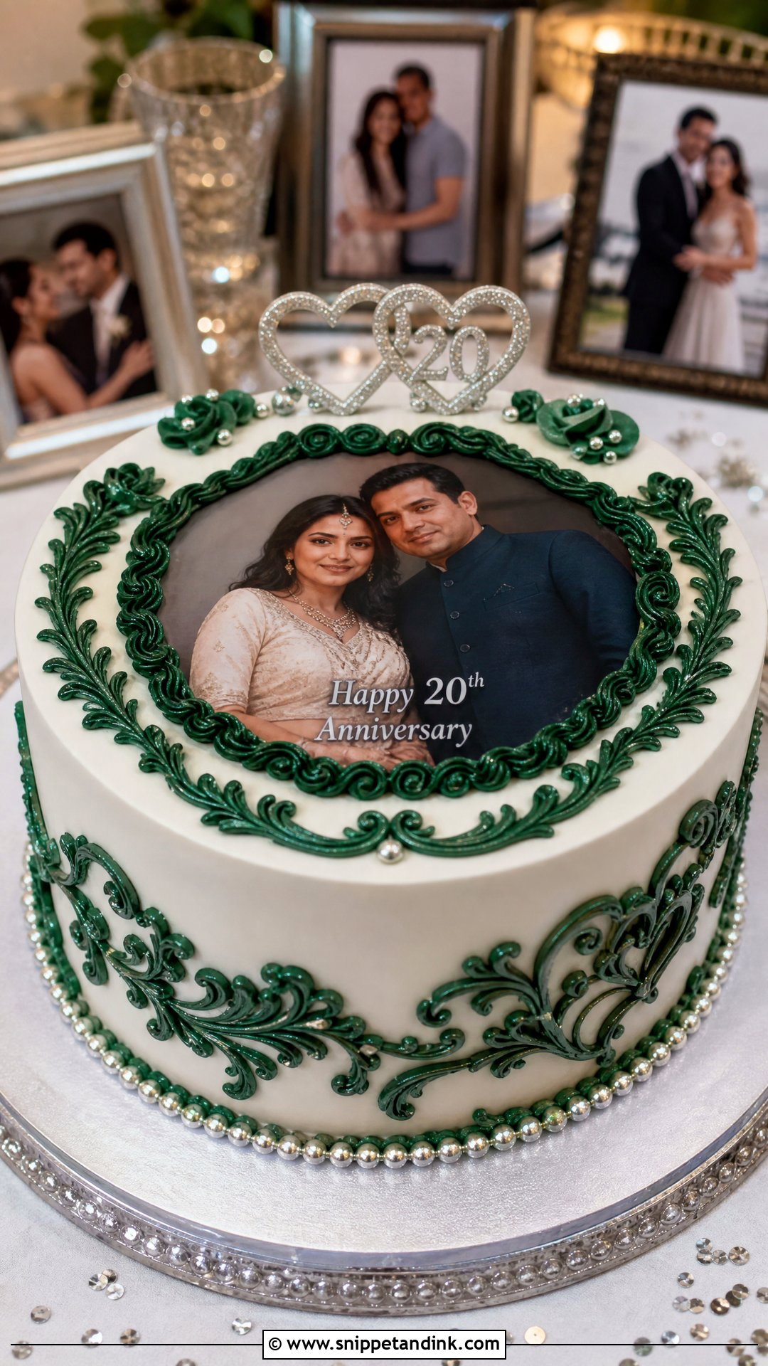 20th Anniversary Photo Cake - Snippet and Ink - 25 20th Anniversary Cake Ideas