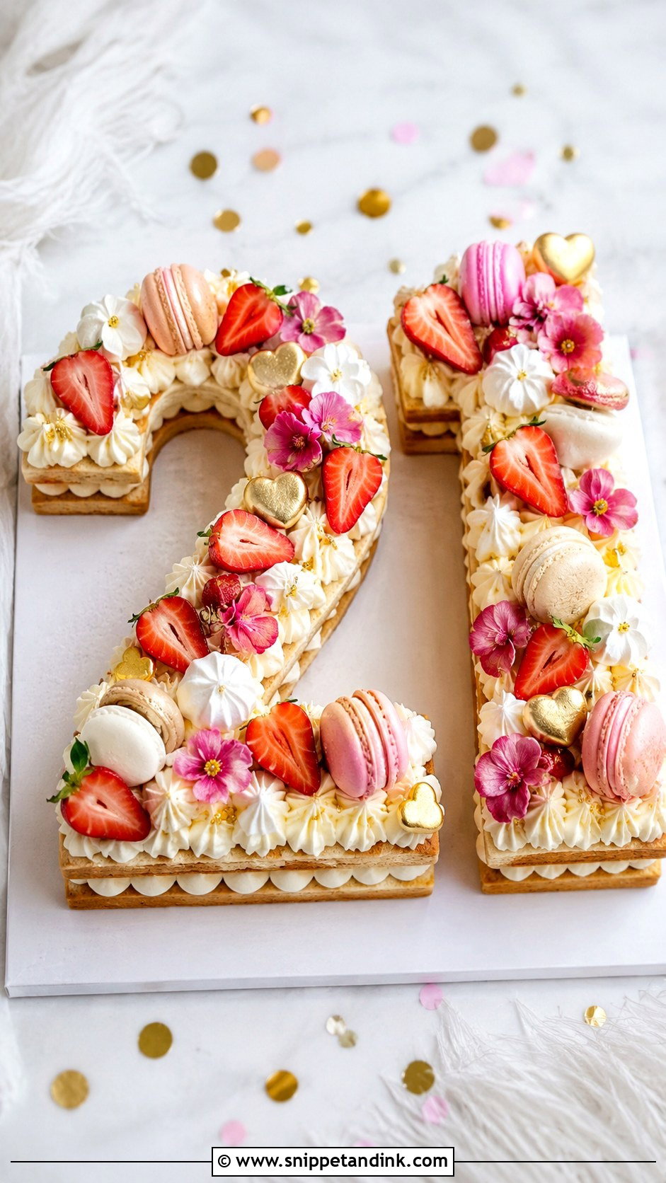 21st Anniversary Number Cake - Snippet and Ink - 20 21st Anniversary Cake Ideas
