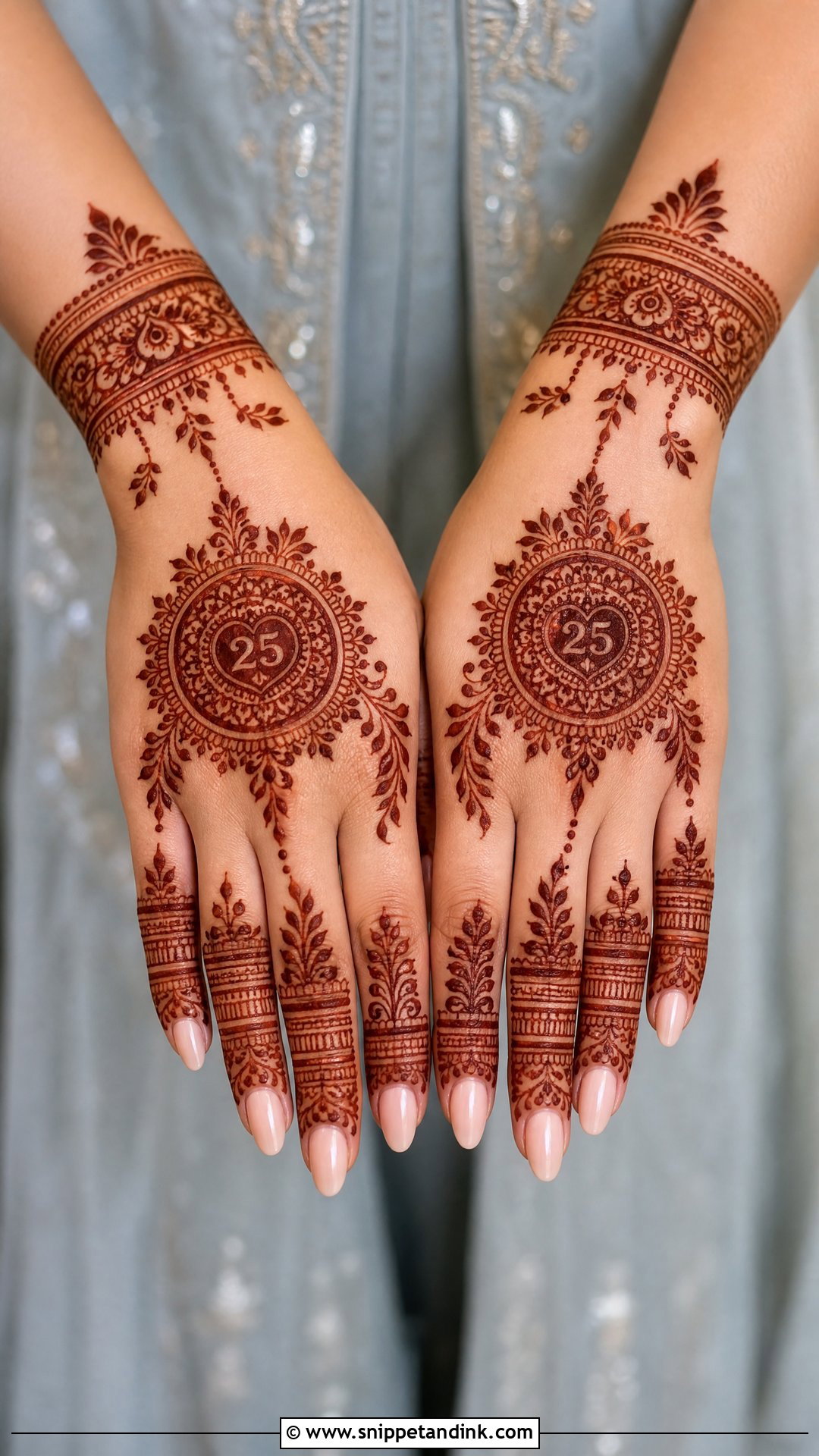 25th Anniversary Back Hand Mehndi Design - Snippet and Ink - 20 25th Anniversary Mehndi Design Ideas