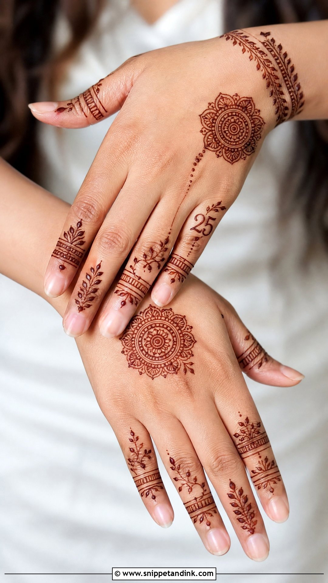 25th Anniversary Finger Mehndi Design - Snippet and Ink - 20 25th Anniversary Mehndi Design Ideas