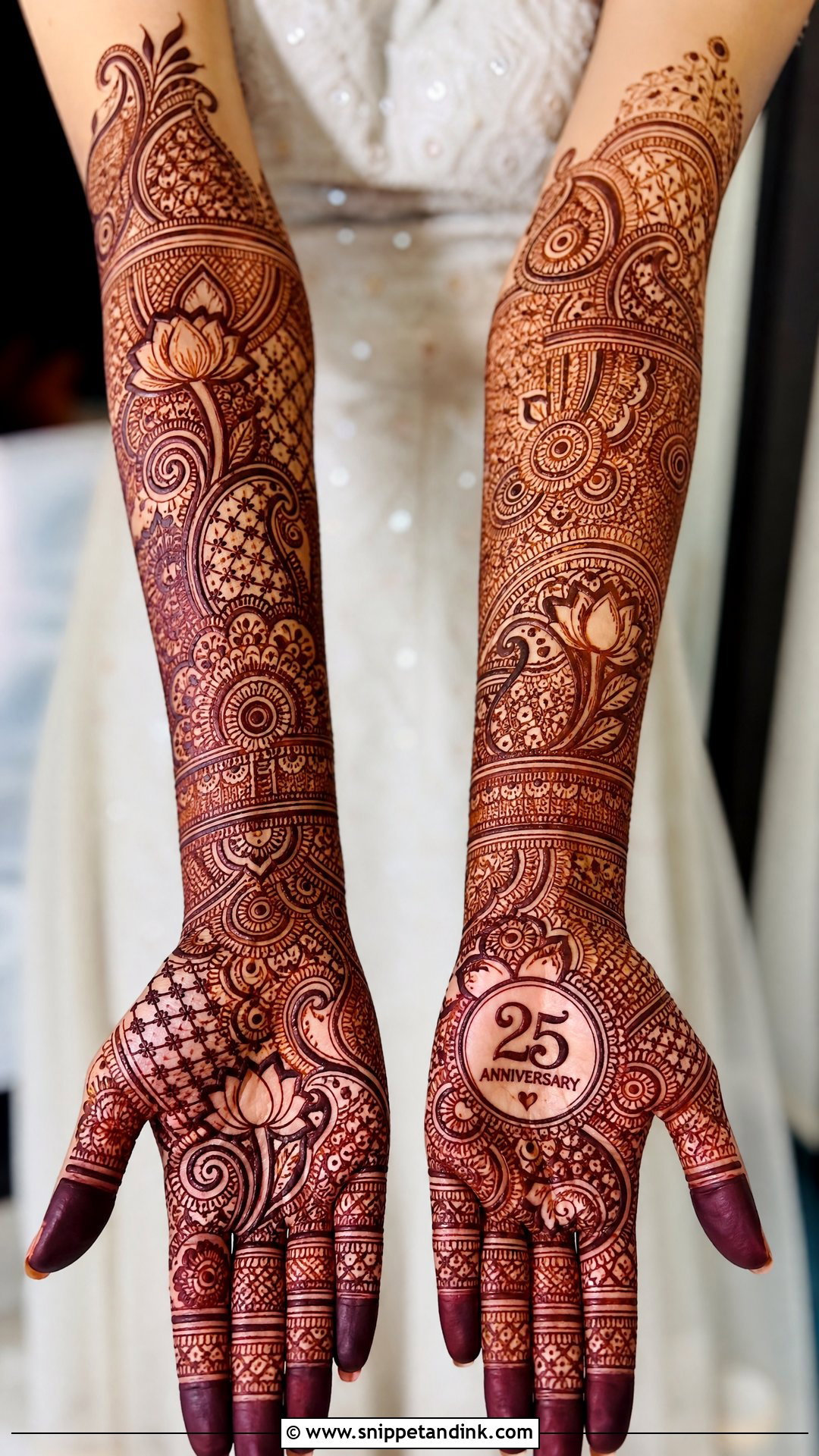 25th Anniversary Full Hand Mehndi Design - Snippet and Ink - 20 25th Anniversary Mehndi Design Ideas