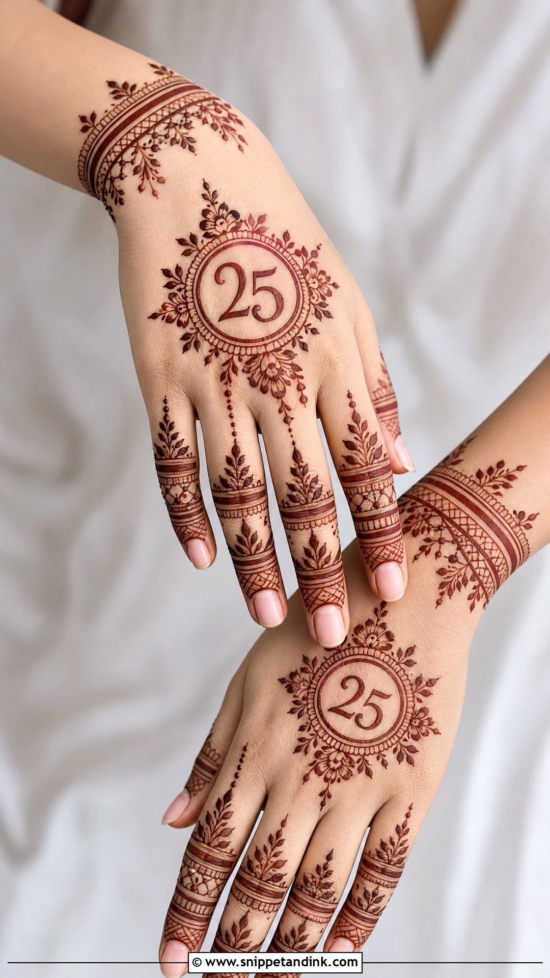 25th Anniversary Modern Mehndi Design - Snippet and Ink - 20 25th Anniversary Mehndi Design Ideas