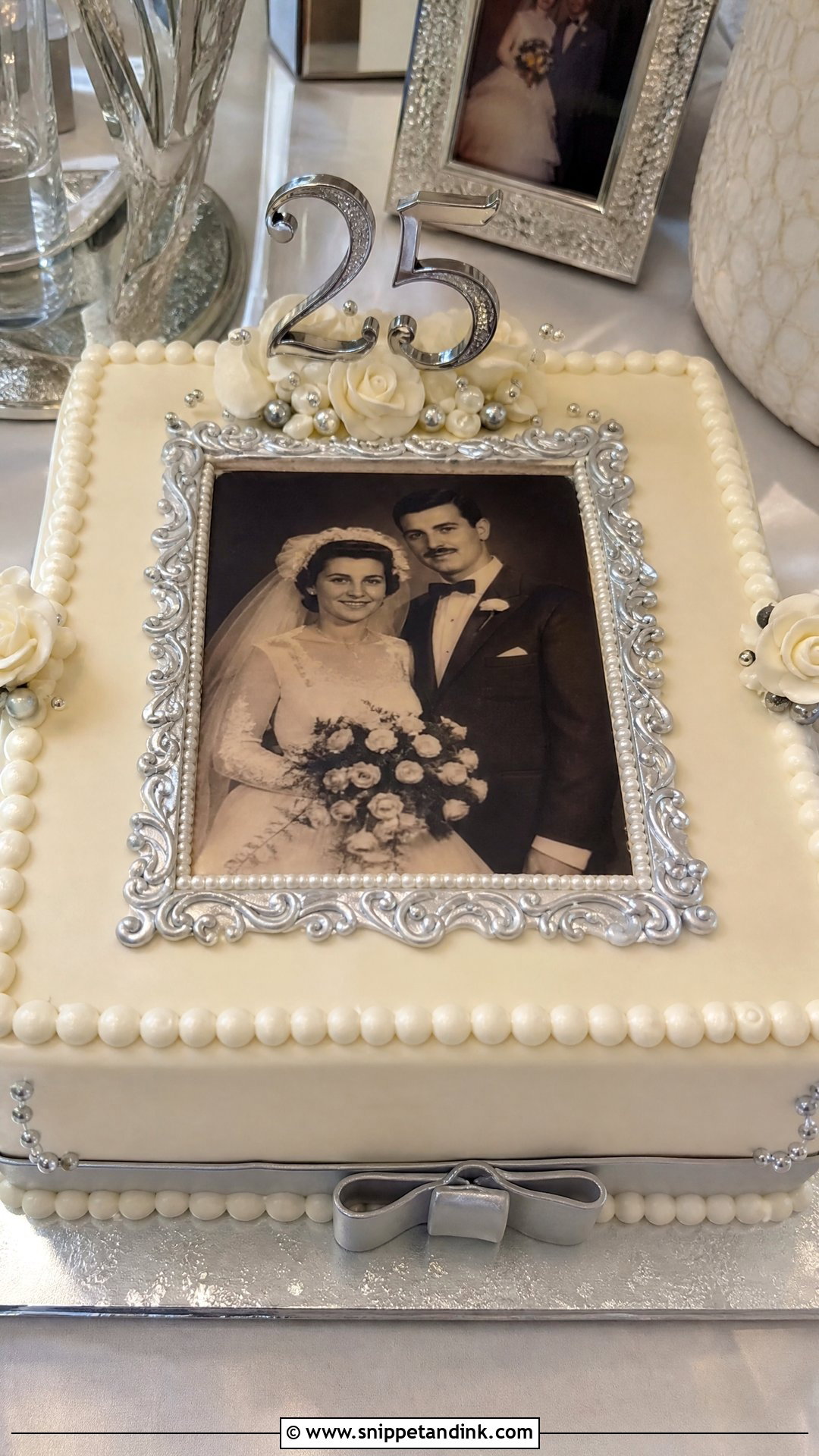 25th Anniversary Photo Cake - Snippet and Ink - 25 25th Wedding Anniversary Cakes