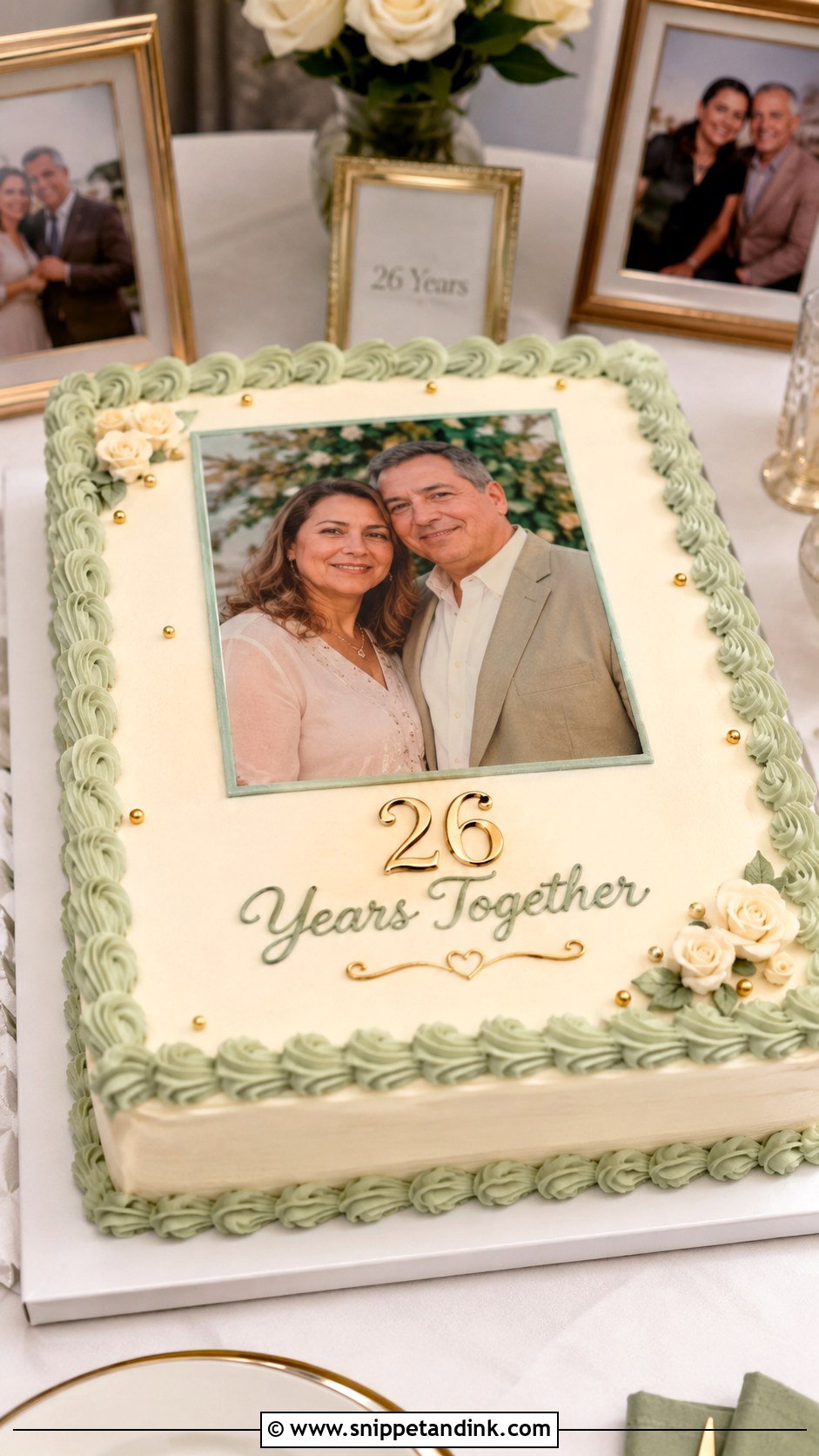 26th Anniversary Photo Cake - Snippet and Ink - 20 26th Anniversary Cake Ideas