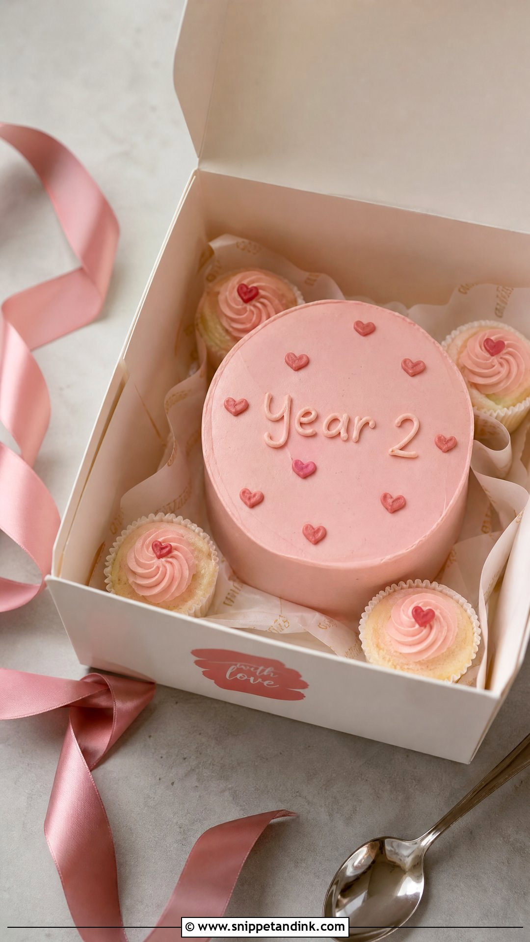 2nd Anniversary Bento Cake - Snippet and Ink - 30 2nd Anniversary Cake Ideas