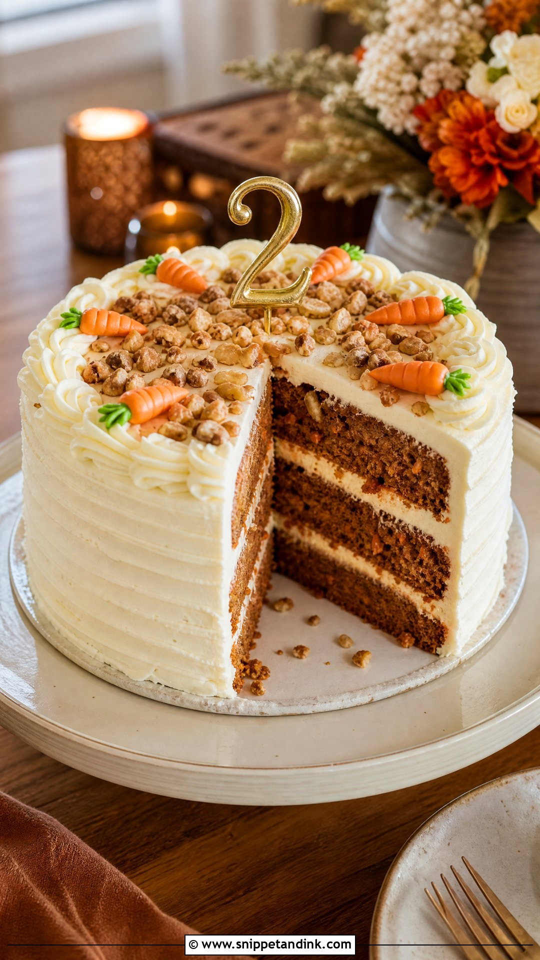 2nd Anniversary Carrot Cake - Snippet and Ink - 30 2nd Anniversary Cake Ideas