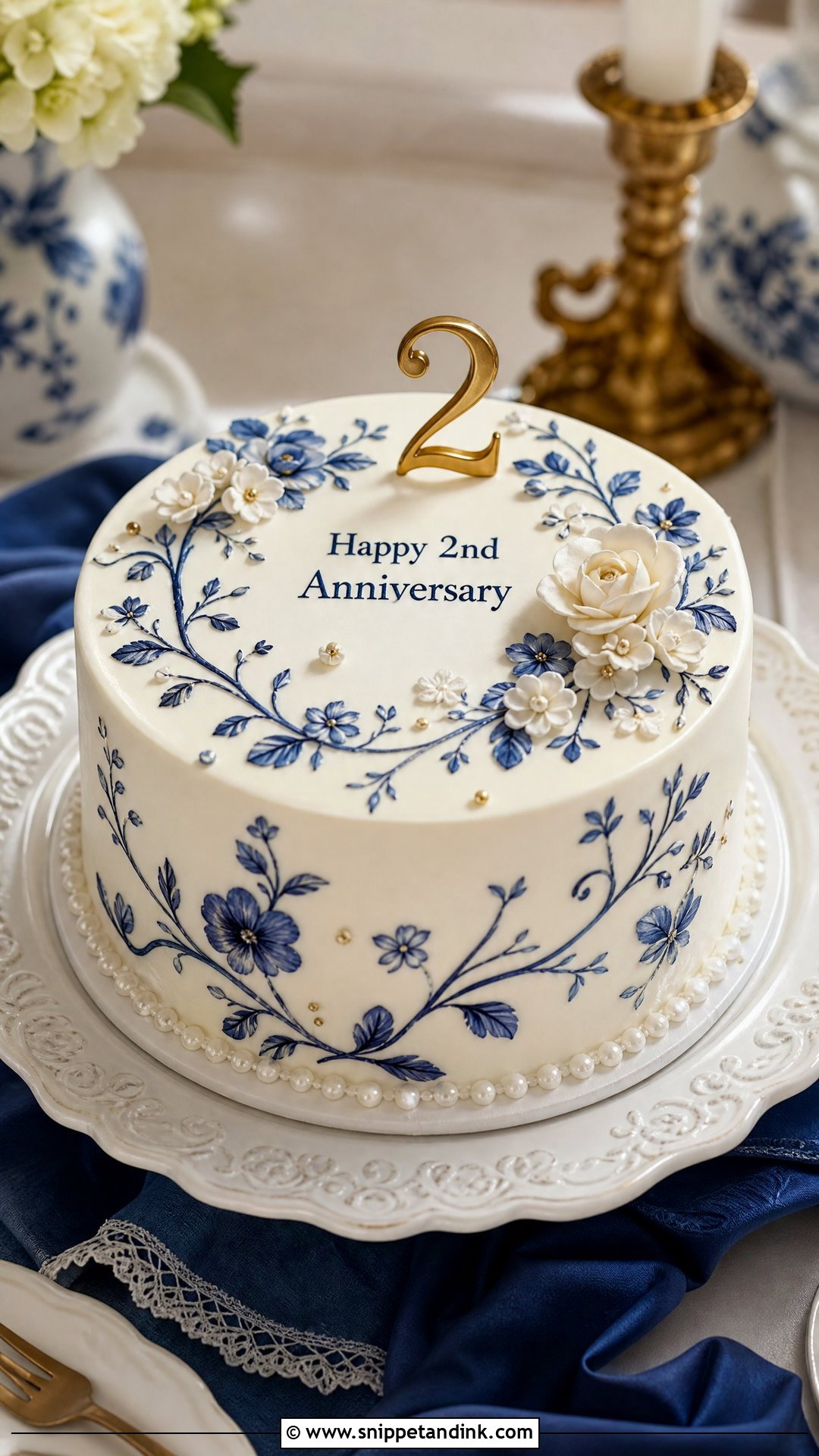 2nd Anniversary China Cake - Snippet and Ink - 30 2nd Anniversary Cake Ideas