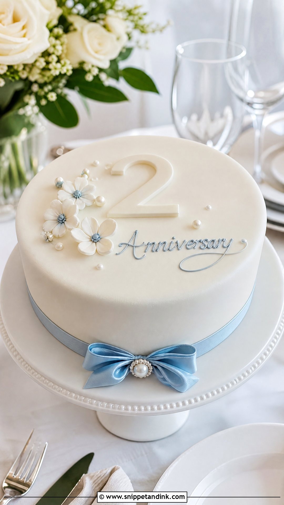 2nd Anniversary Fondant Cake - Snippet and Ink - 30 2nd Anniversary Cake Ideas