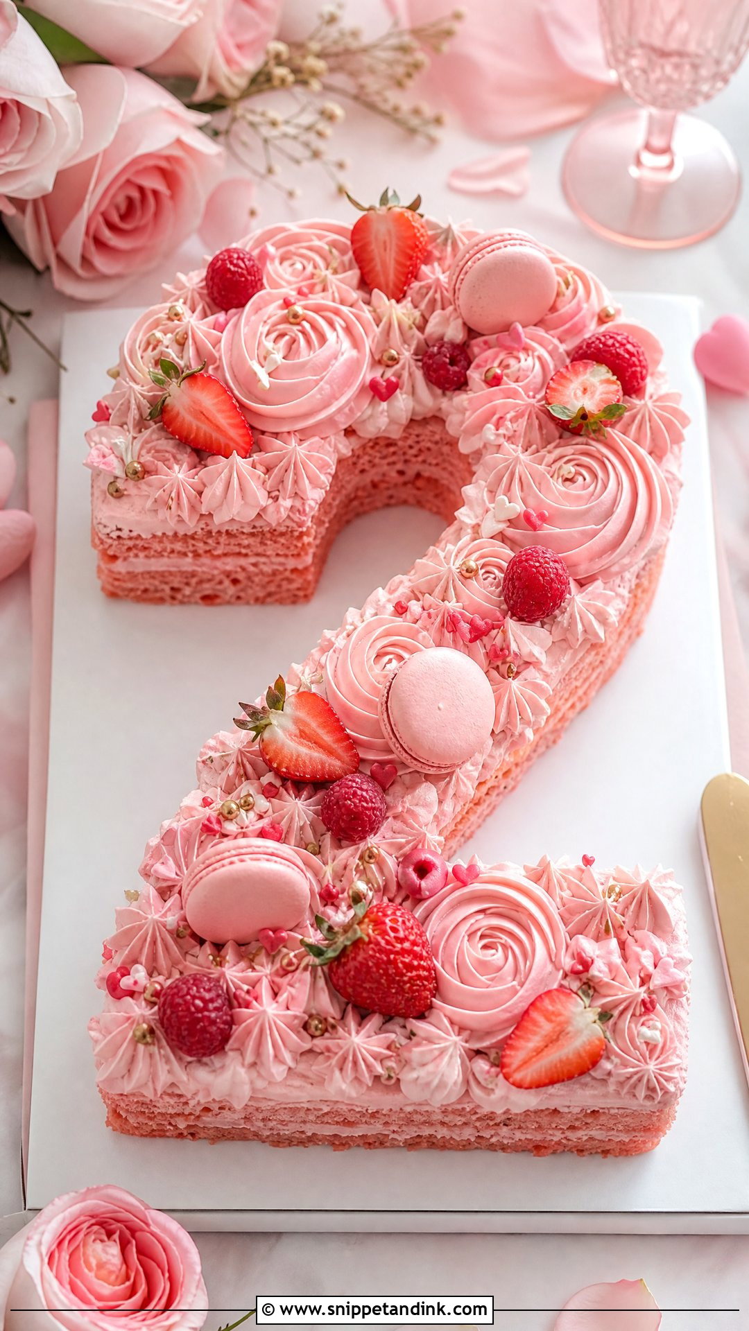2nd Anniversary Number 2 Cake - Snippet and Ink - 30 2nd Anniversary Cake Ideas