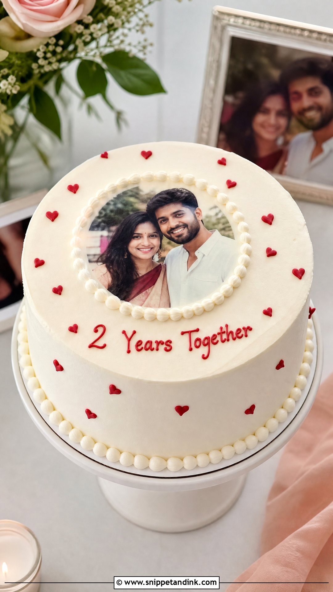 2nd Anniversary Photo Cake - Snippet and Ink - 30 2nd Anniversary Cake Ideas