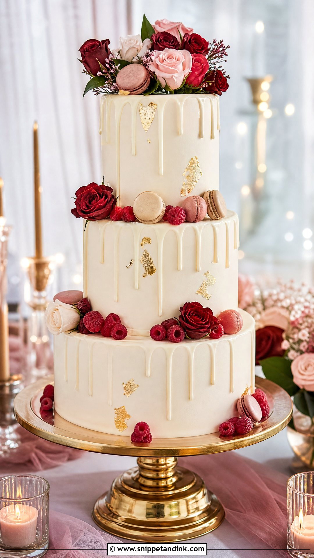 3 Tier Drip Wedding Cake - Snippet and Ink - 30 3 Tier Cake Ideas for Wedding