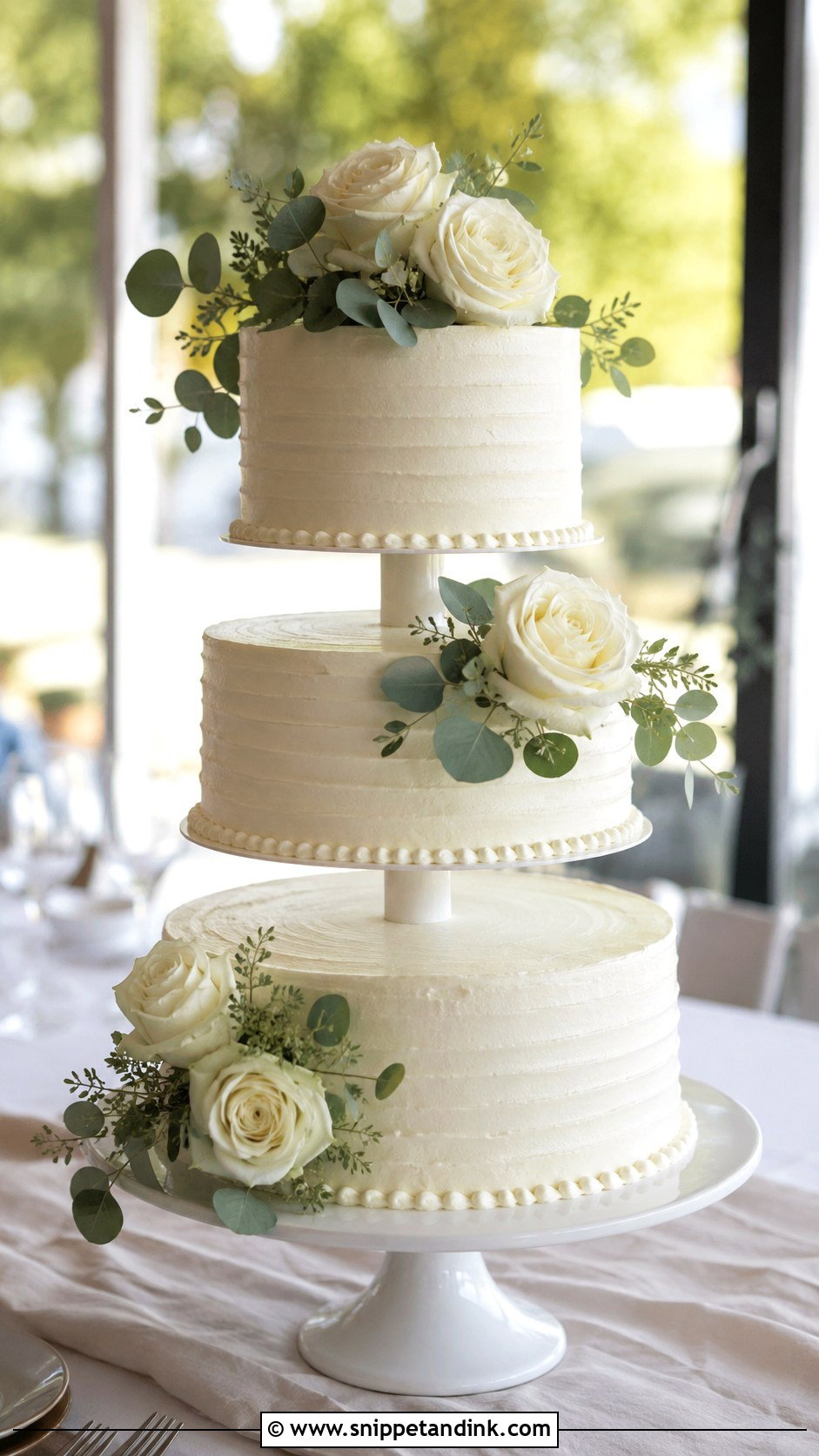 3 Tier Floating Buttercream Wedding Cake - Snippet and Ink - 20 3 Tier Floating Wedding Cake Ideas