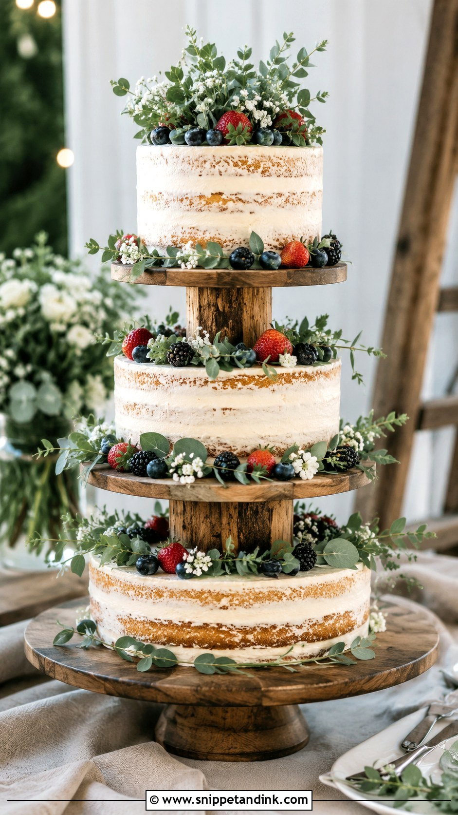 3 Tier Floating Rustic Wedding Cake - Snippet and Ink - 20 3 Tier Floating Wedding Cake Ideas