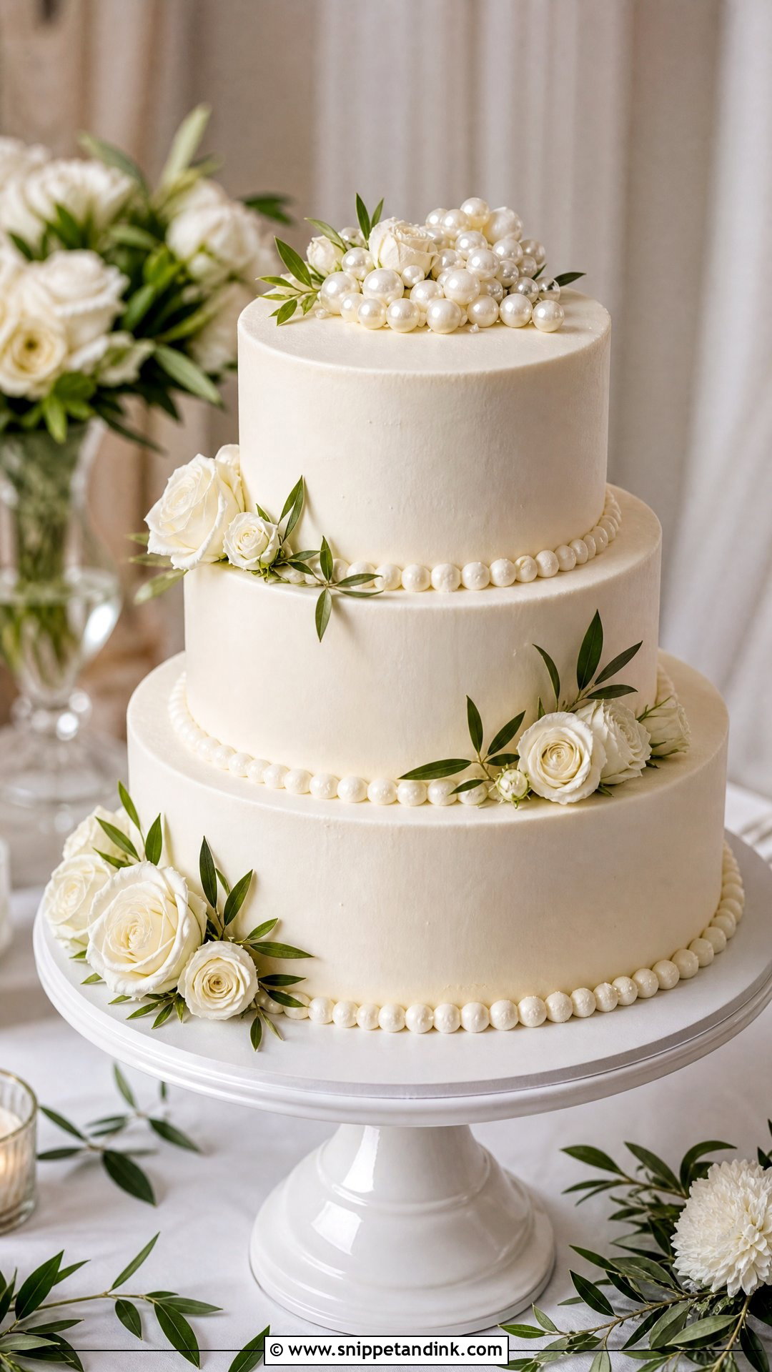 3 Tier Round Wedding Cake - Snippet and Ink - 30 3 Tier Cake Ideas for Wedding