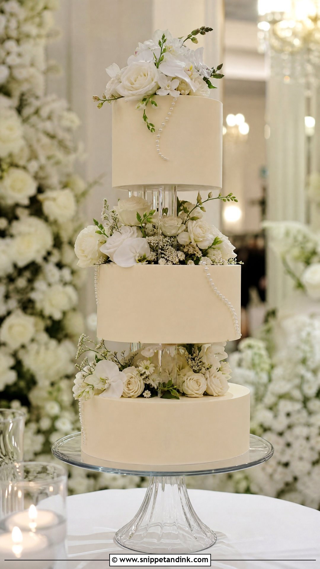 3 Tier Wedding Cake With Floating Tiers - Snippet and Ink - 25 3 Tier Wedding Cake Ideas