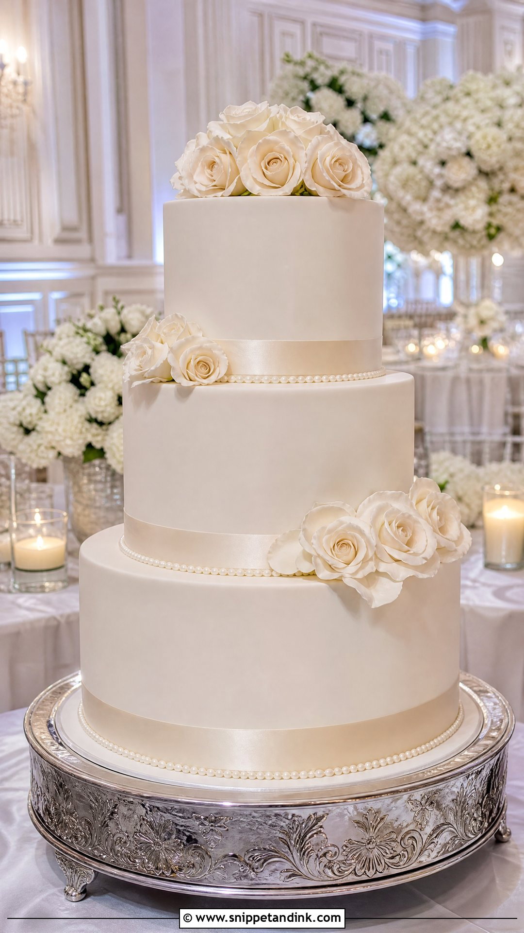 3 Tier Wedding Cake With Fondant - Snippet and Ink - 25 3 Tier Wedding Cake Ideas