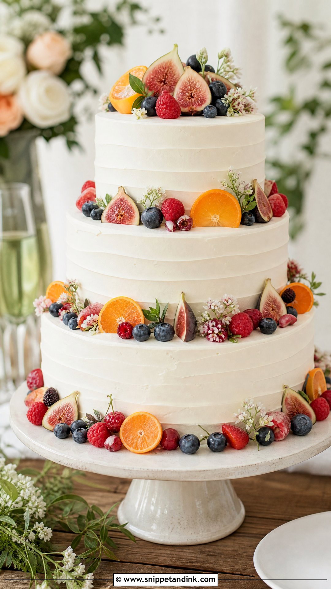 3 Tier Wedding Cake With Fruit - Snippet and Ink - 25 3 Tier Wedding Cake Ideas