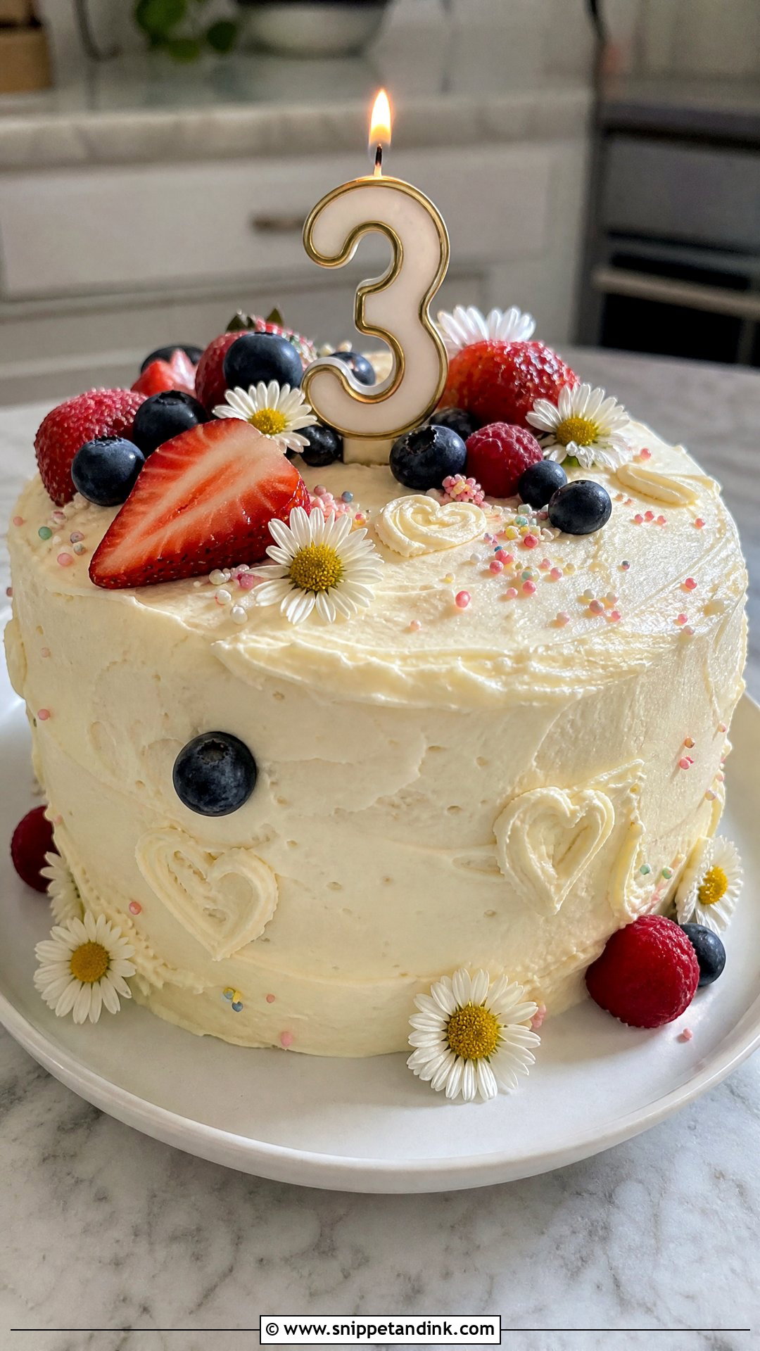 3 Year Anniversary Simple Homemade Cake - Snippet and Ink - 25 3 Year Anniversary Cake Ideas