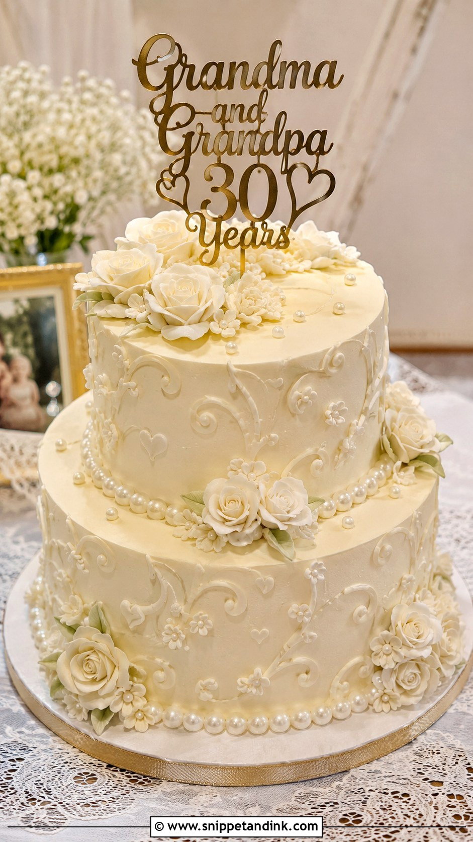 30th Anniversary Cake For Grandparents - Snippet and Ink - 20 30th Wedding Anniversary Cake Ideas