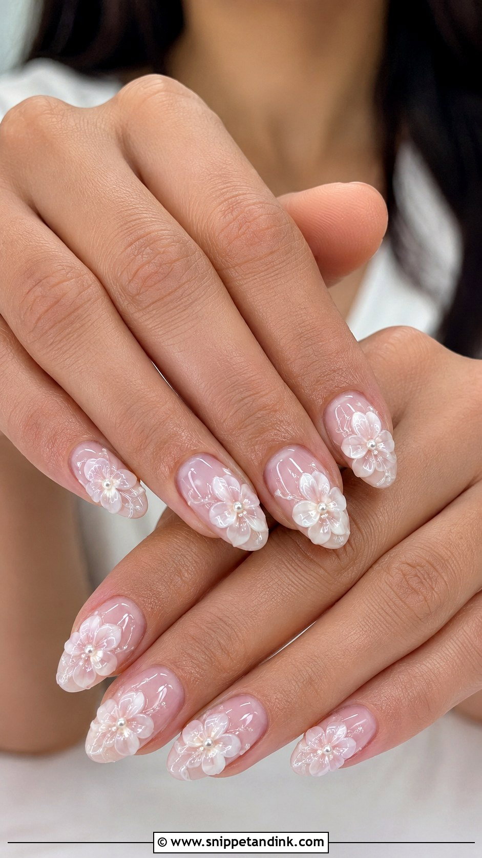 3D Flower Wedding Nails - Snippet and Ink - 20 Wedding Nails Flowers