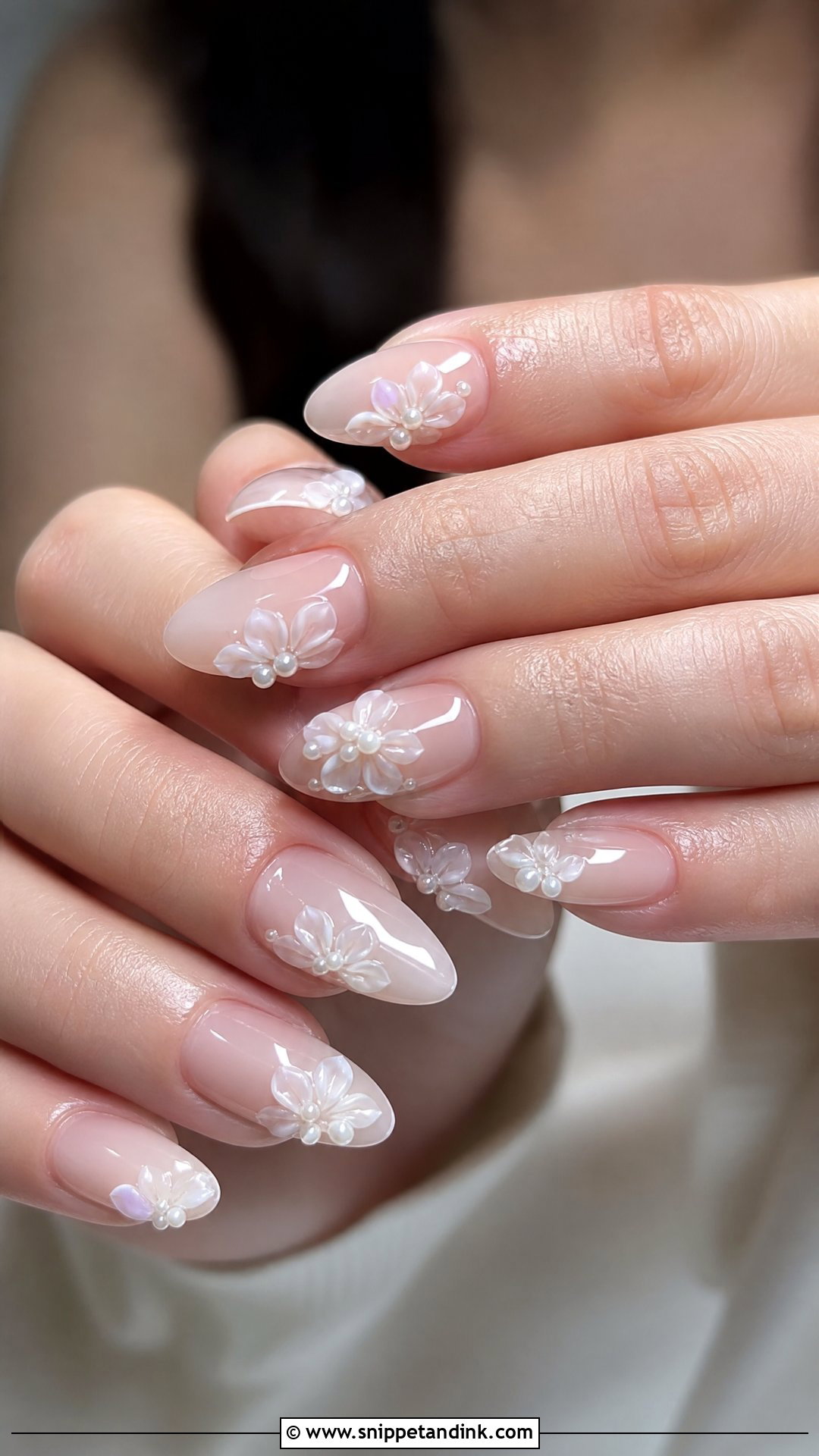 3D Flower Wedding Nails - Snippet and Ink - 25 Trendy Wedding Nails