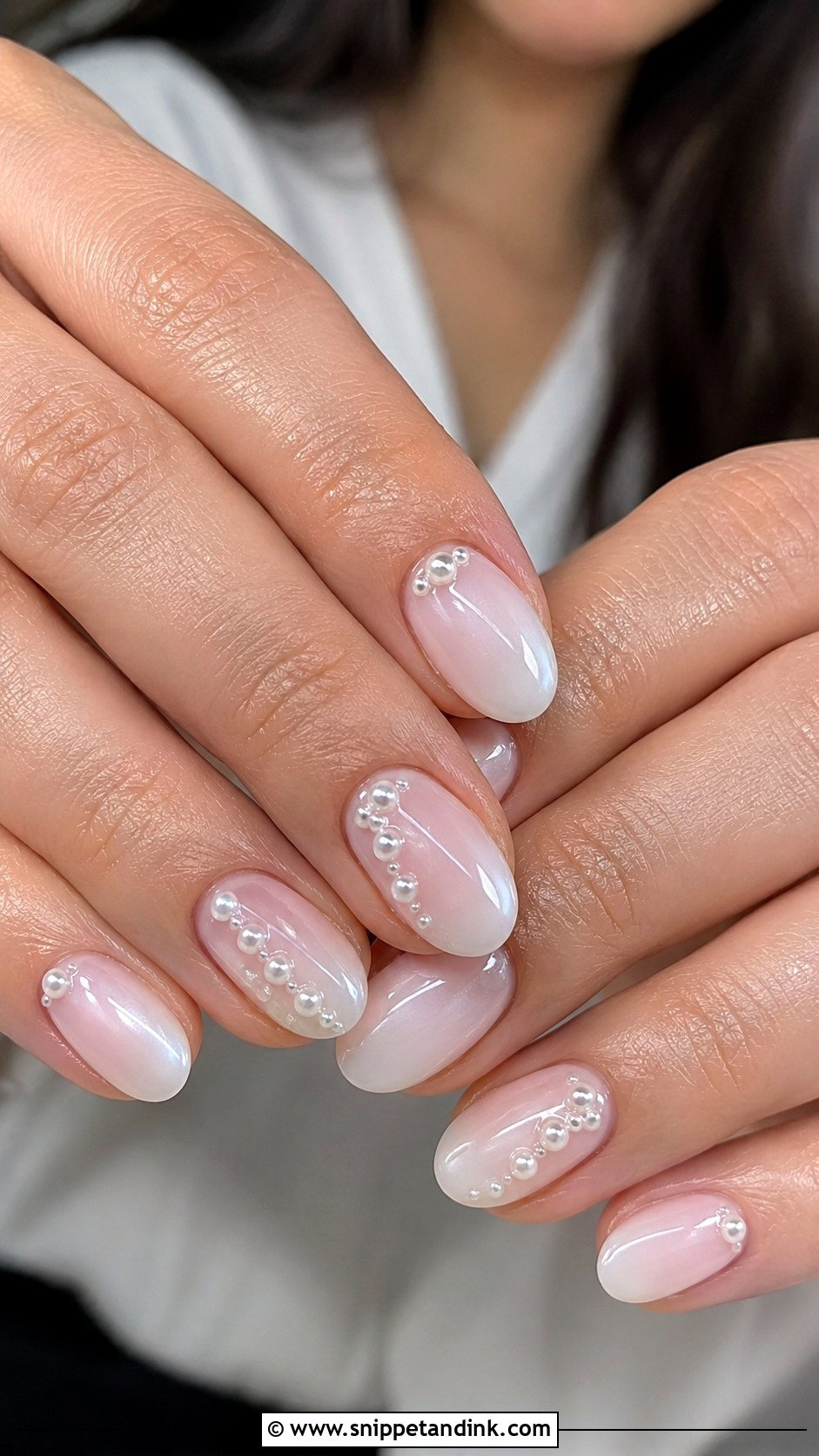 3D Pearl Bridal Nails - Snippet and Ink - 20 Bridal Nail Inspo 2025 Ideas