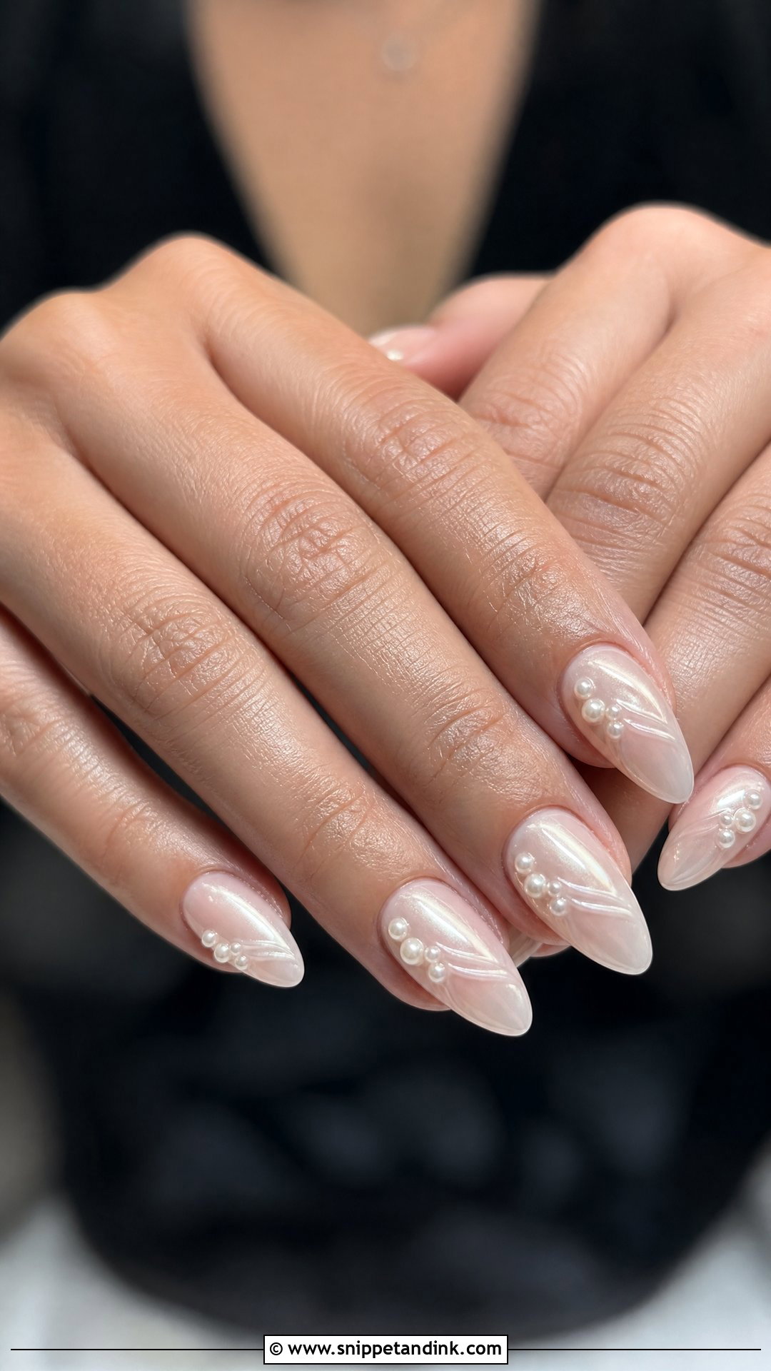 3D Pearl Marriage Nails - Snippet and Ink - 25 Marriage Nails Art Designs
