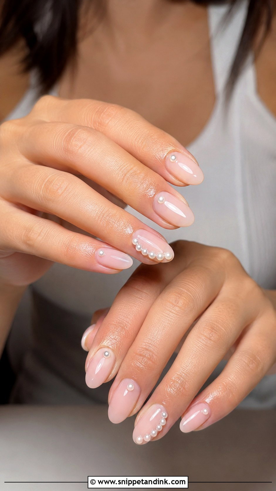 3D Pearl Wedding Nails - Snippet and Ink - 20 Wedding Inspo Nails